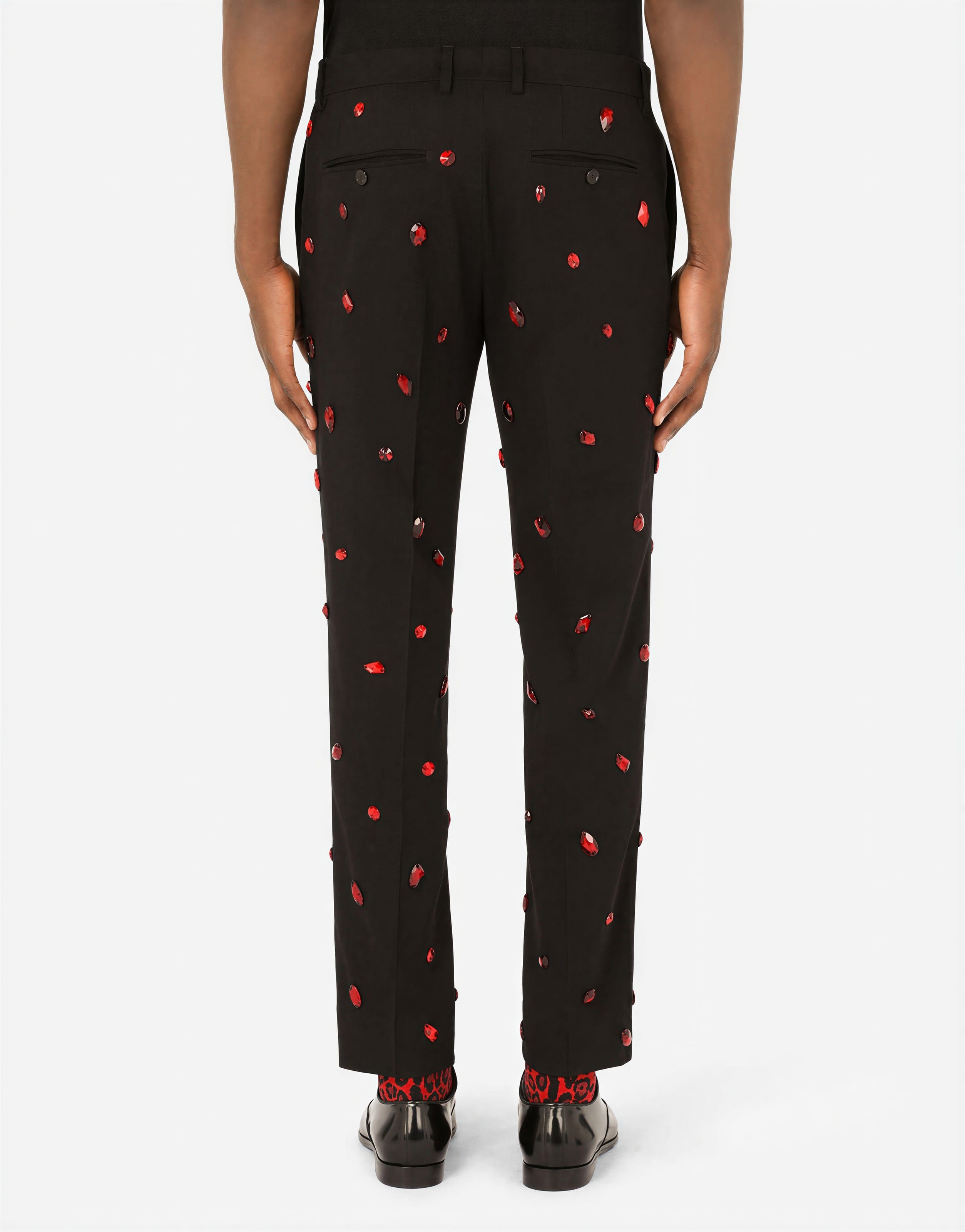 Dolce & Gabbana Completo Sicilia-Fit in lana con strass