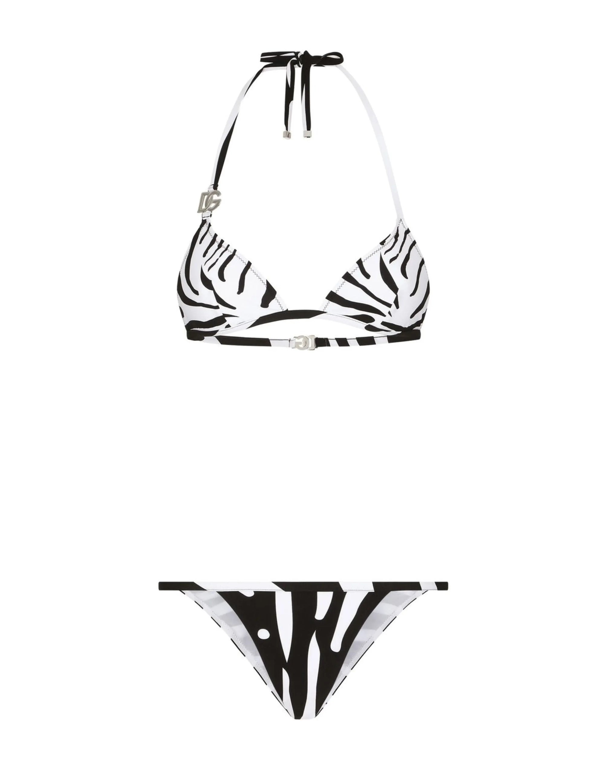 بيكيني بطبعة الحمار الوحشي وشعار DG