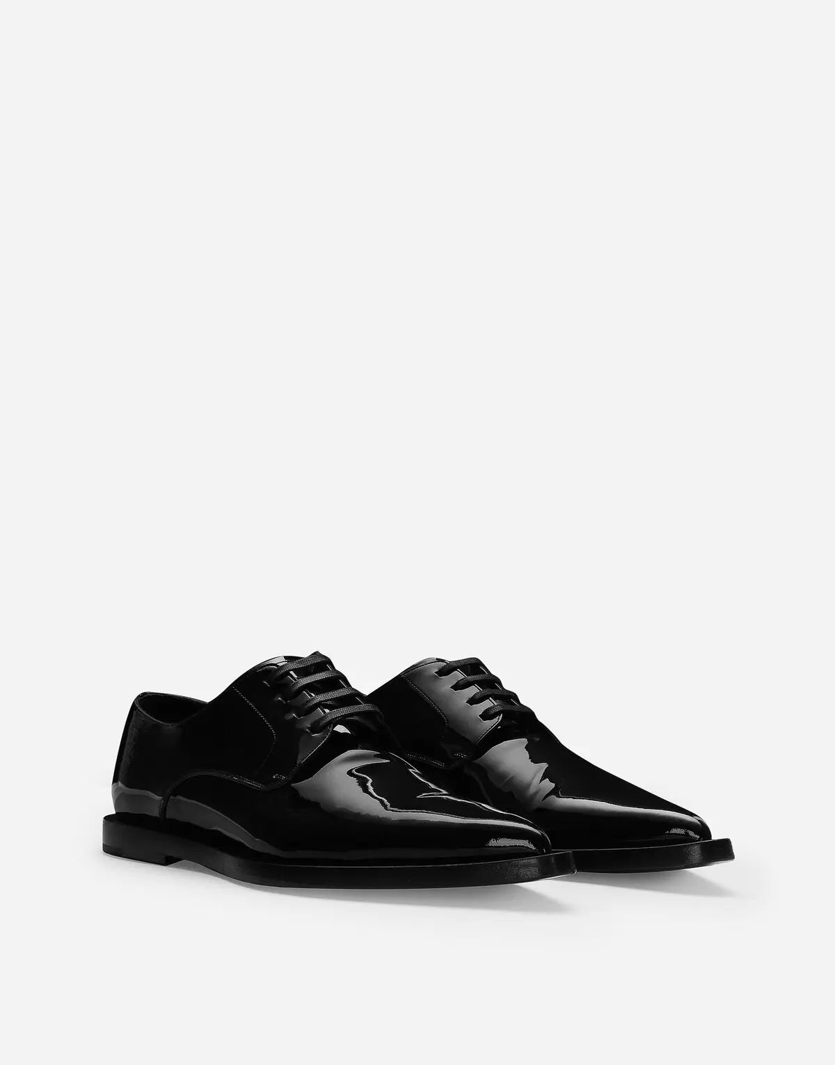 Dolce & Gabbana Patent Leather Achille Derby Shoes