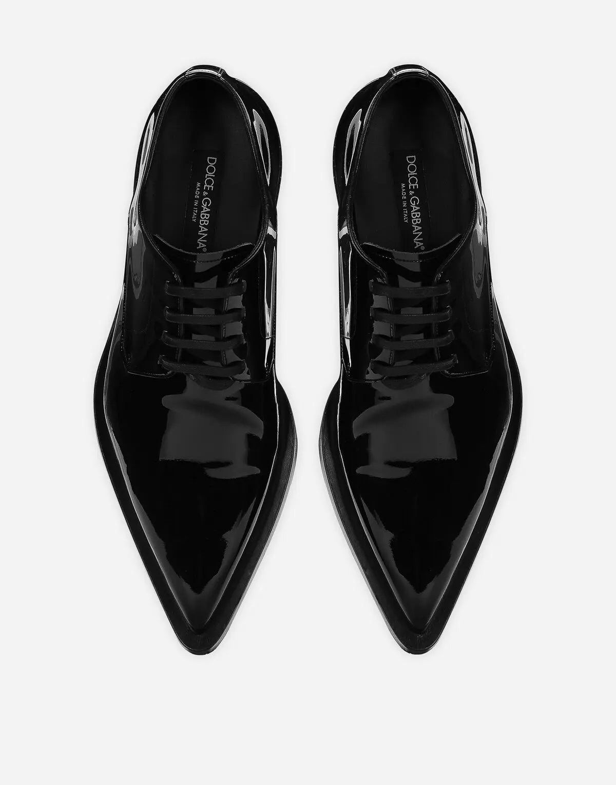 Dolce & Gabbana Patent Leather Achille Derby Shoes