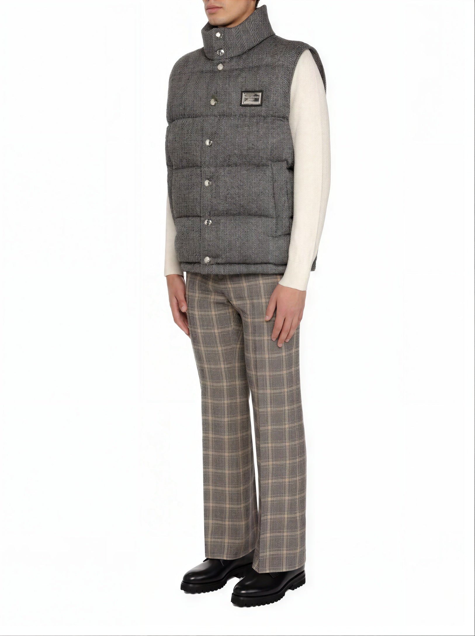 Dolce & Gabbana Herringbone Quilted Gilet Vest - alternate view