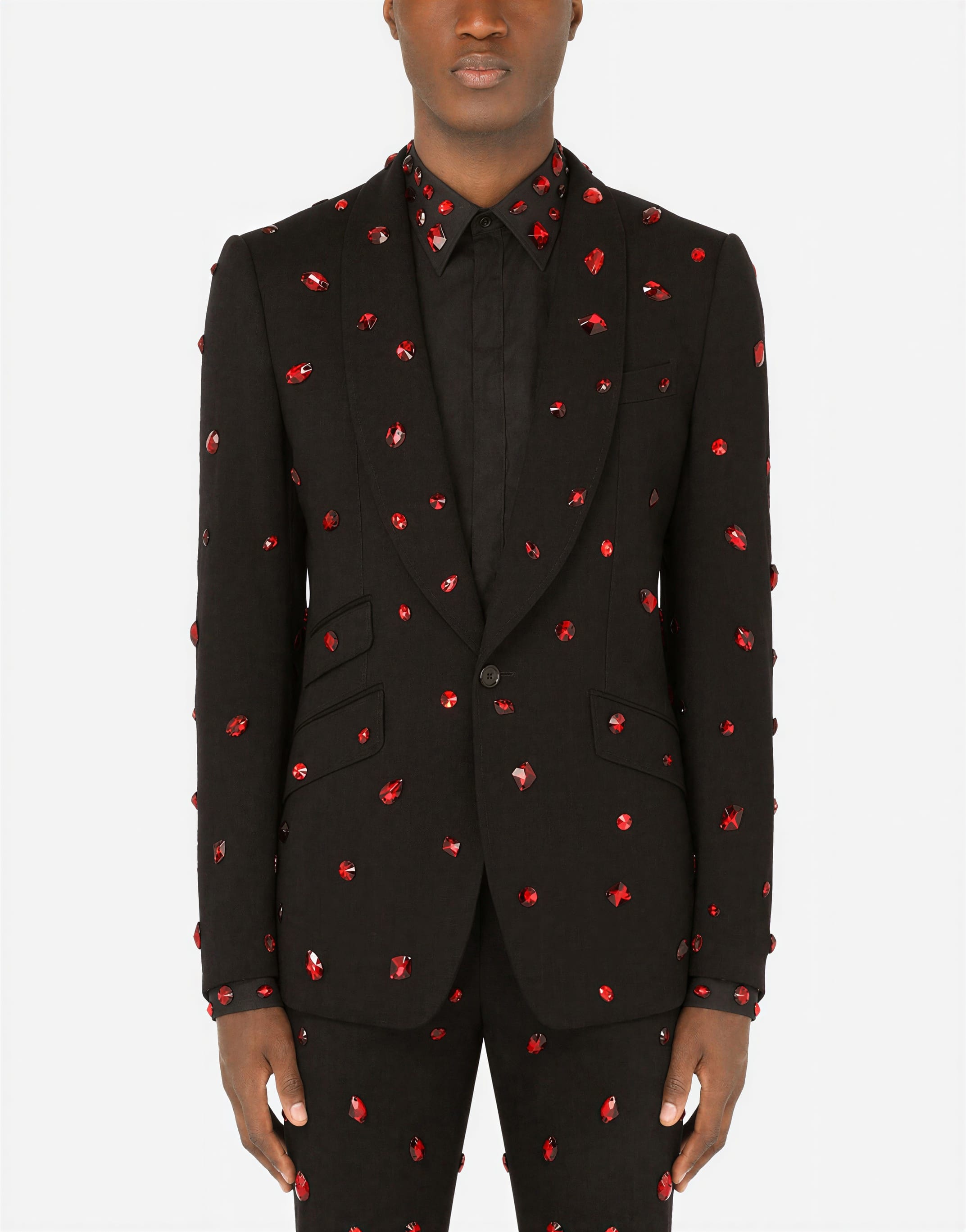 Dolce & Gabbana Completo Sicilia-Fit in lana con strass