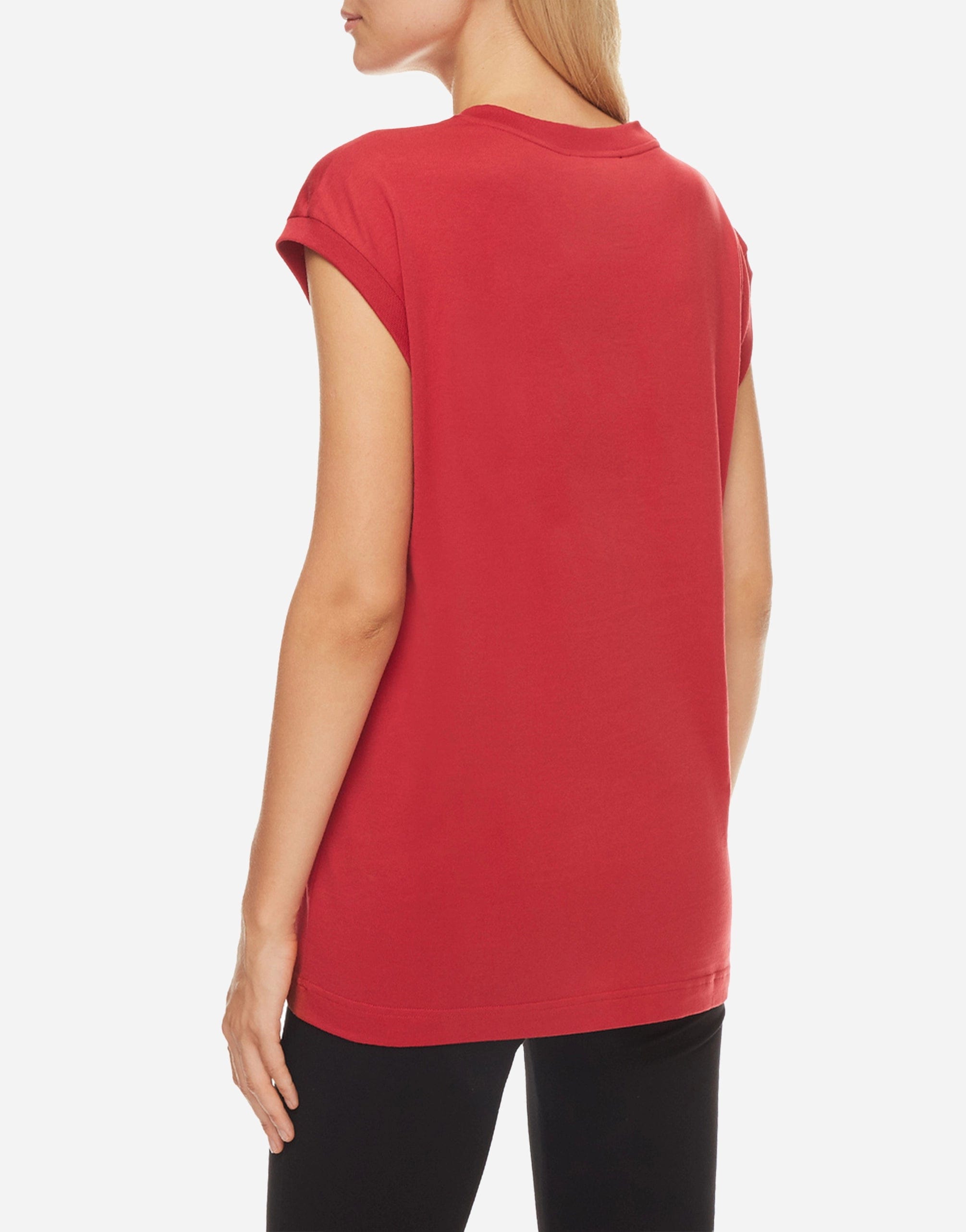 Dolce & Gabbana Red Cotton DG Logo Tank Top T-shirt
