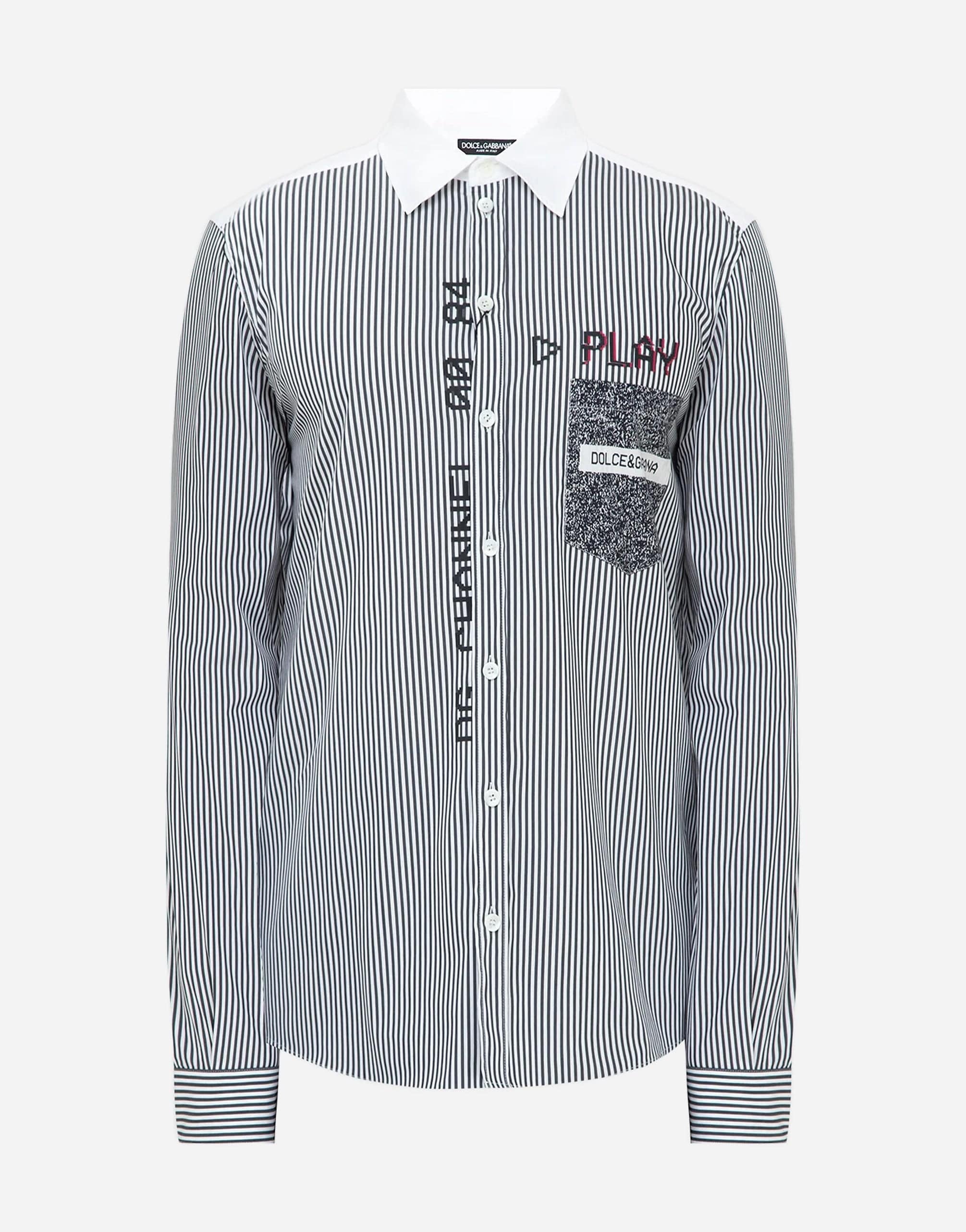 Dolce & Gabbana Printed Cotton-Blend Poplin Shirt