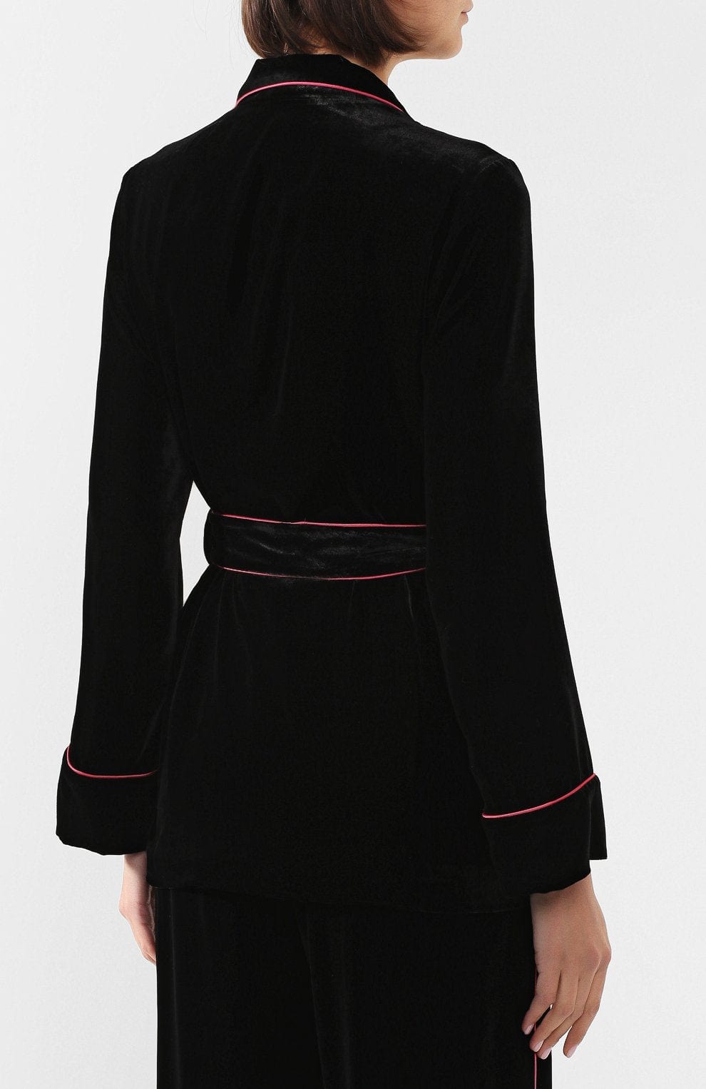 Dolce & Gabbana Black Button Belted Blazer Viscose Jacket