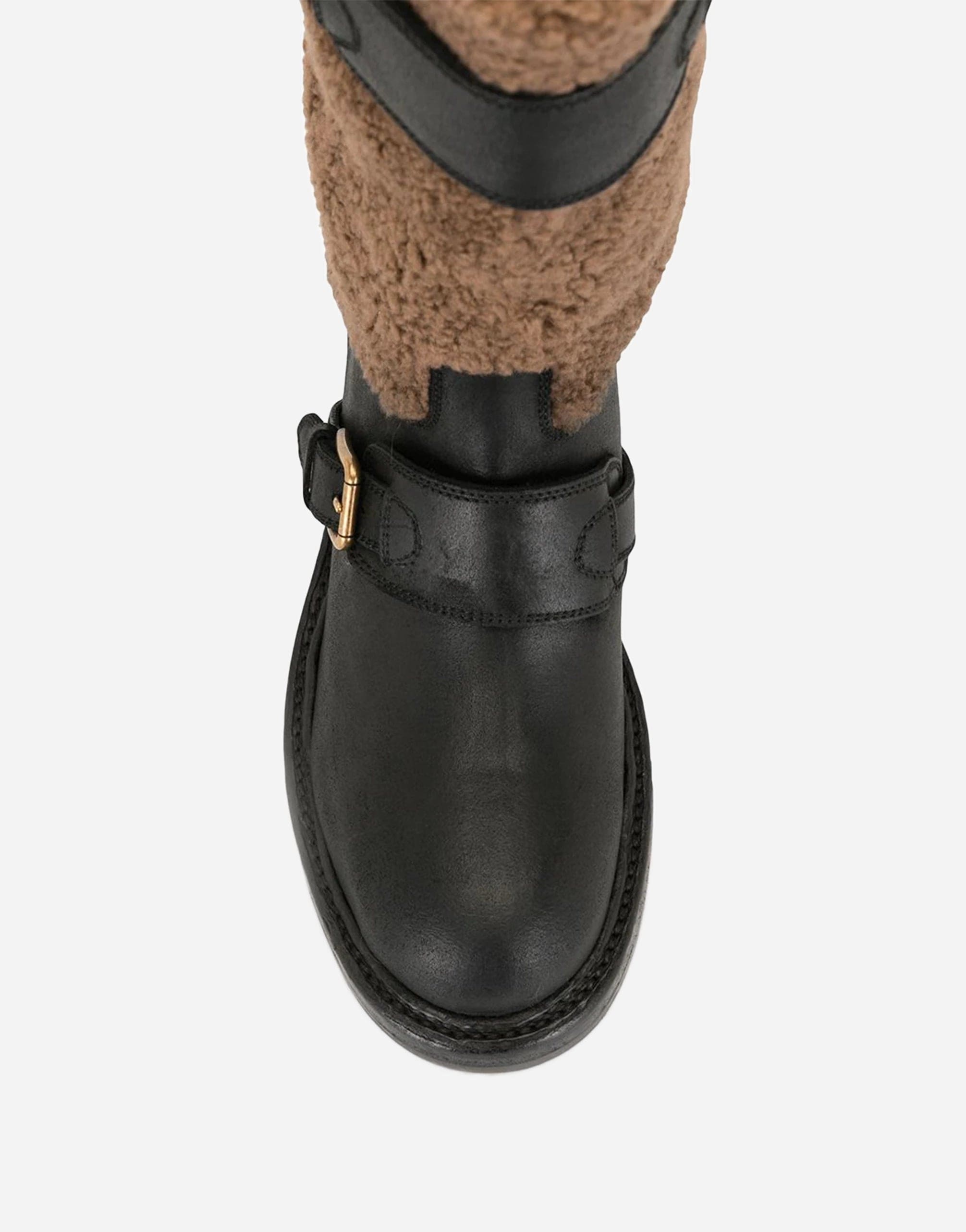 Dolce & Gabbana Split-Grain Leather Biker Boots