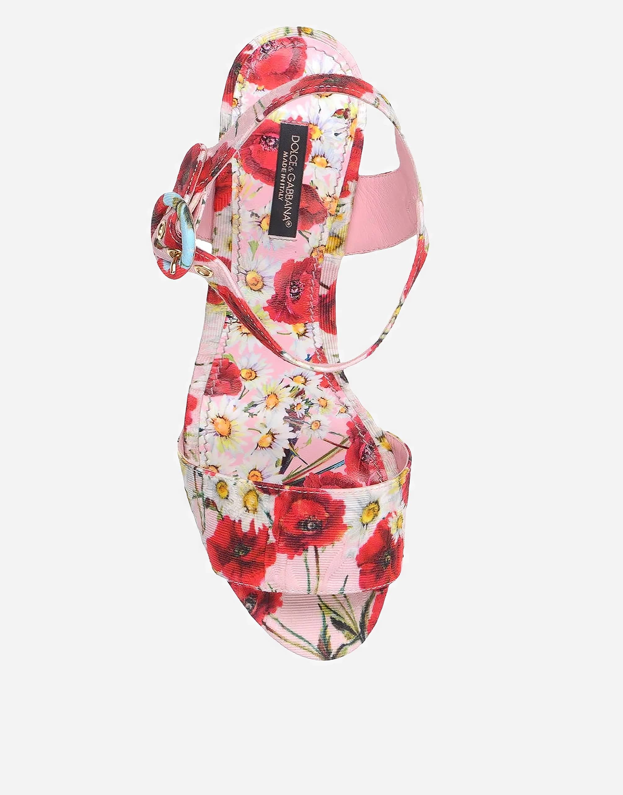 Dolce & Gabbana Multicolor floral print Wedges Floral Ankle Strap Sandals