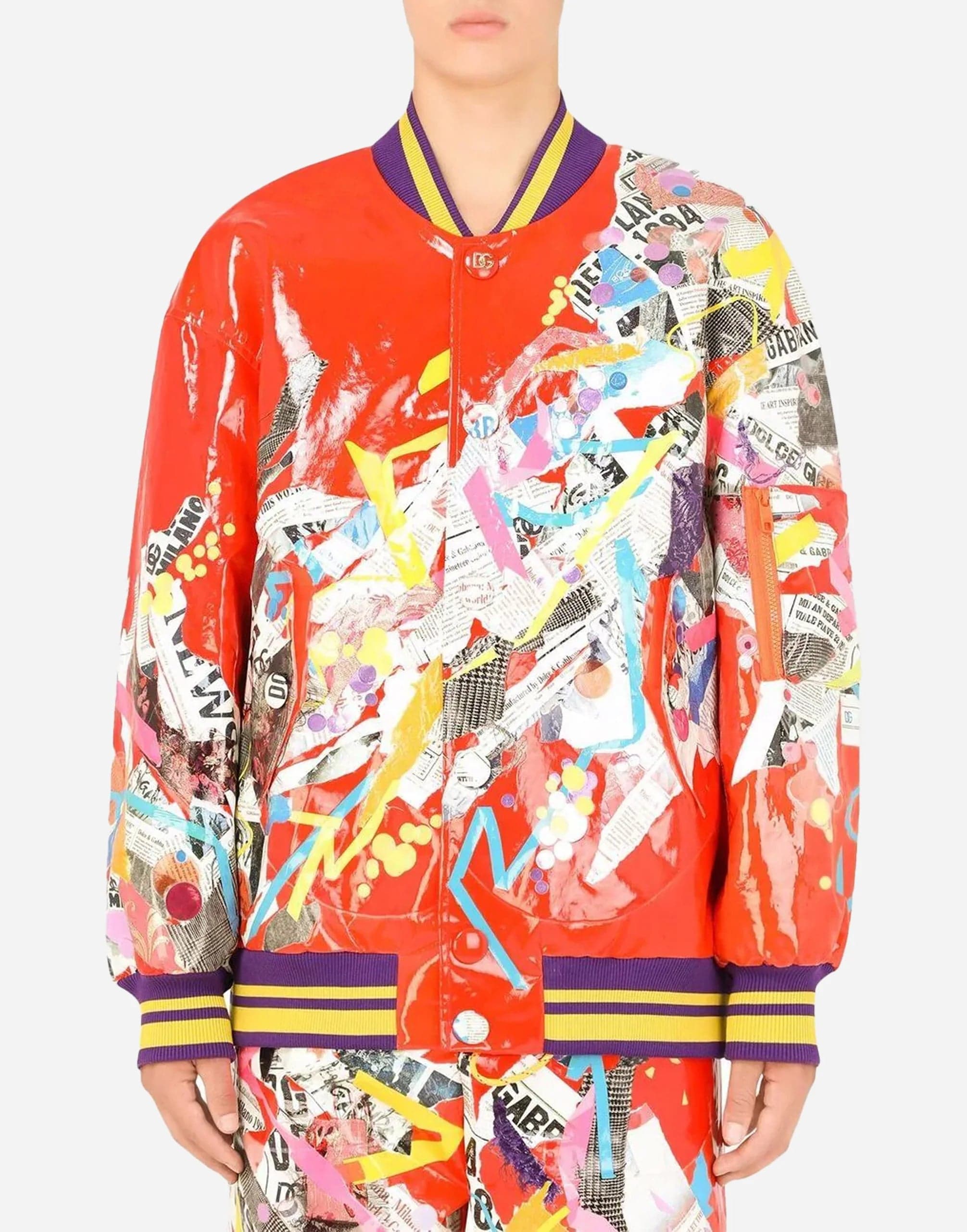 Dolce & Gabbana Graphic Print Bomber Jacket