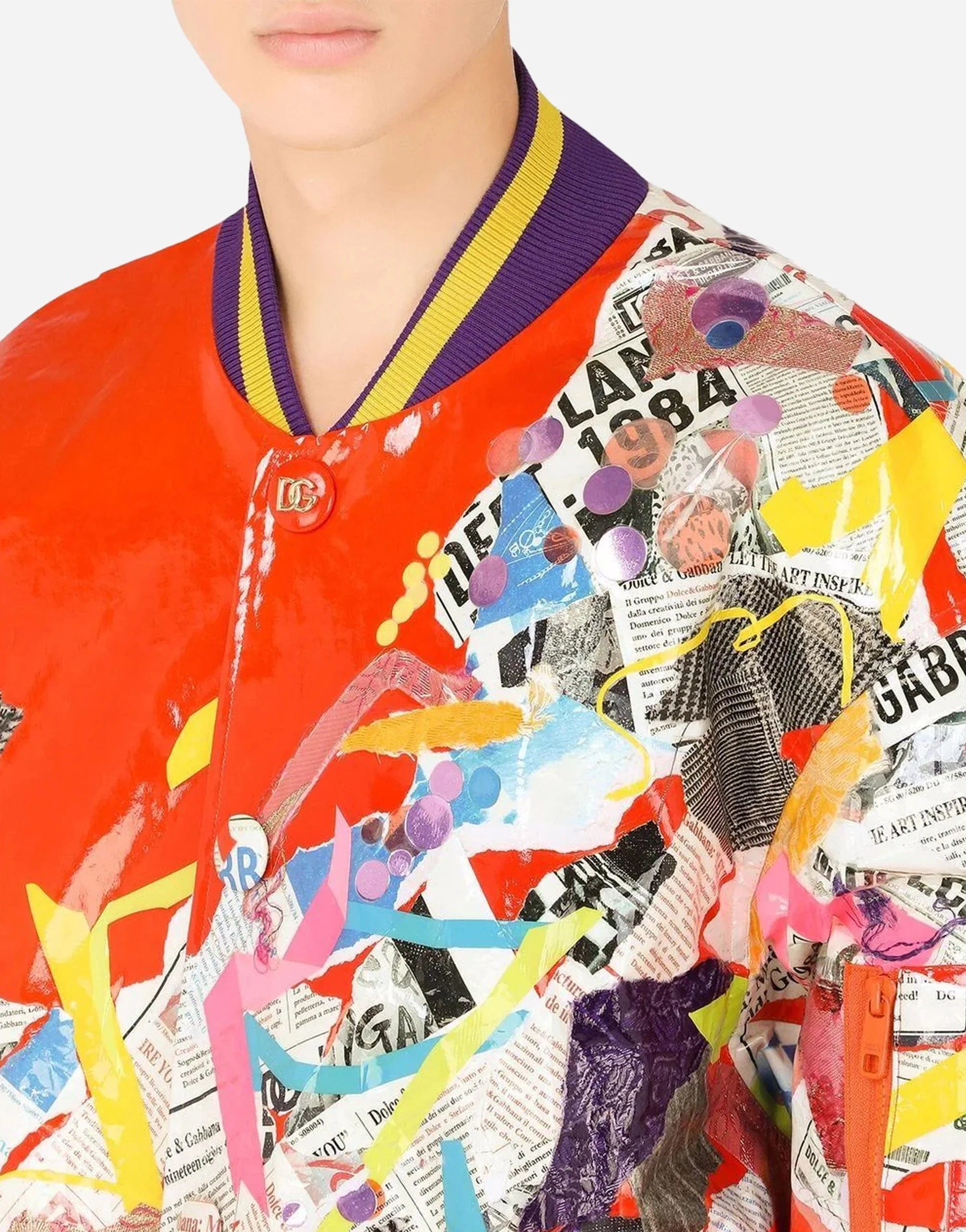Dolce & Gabbana Graphic Print Bomber Jacket