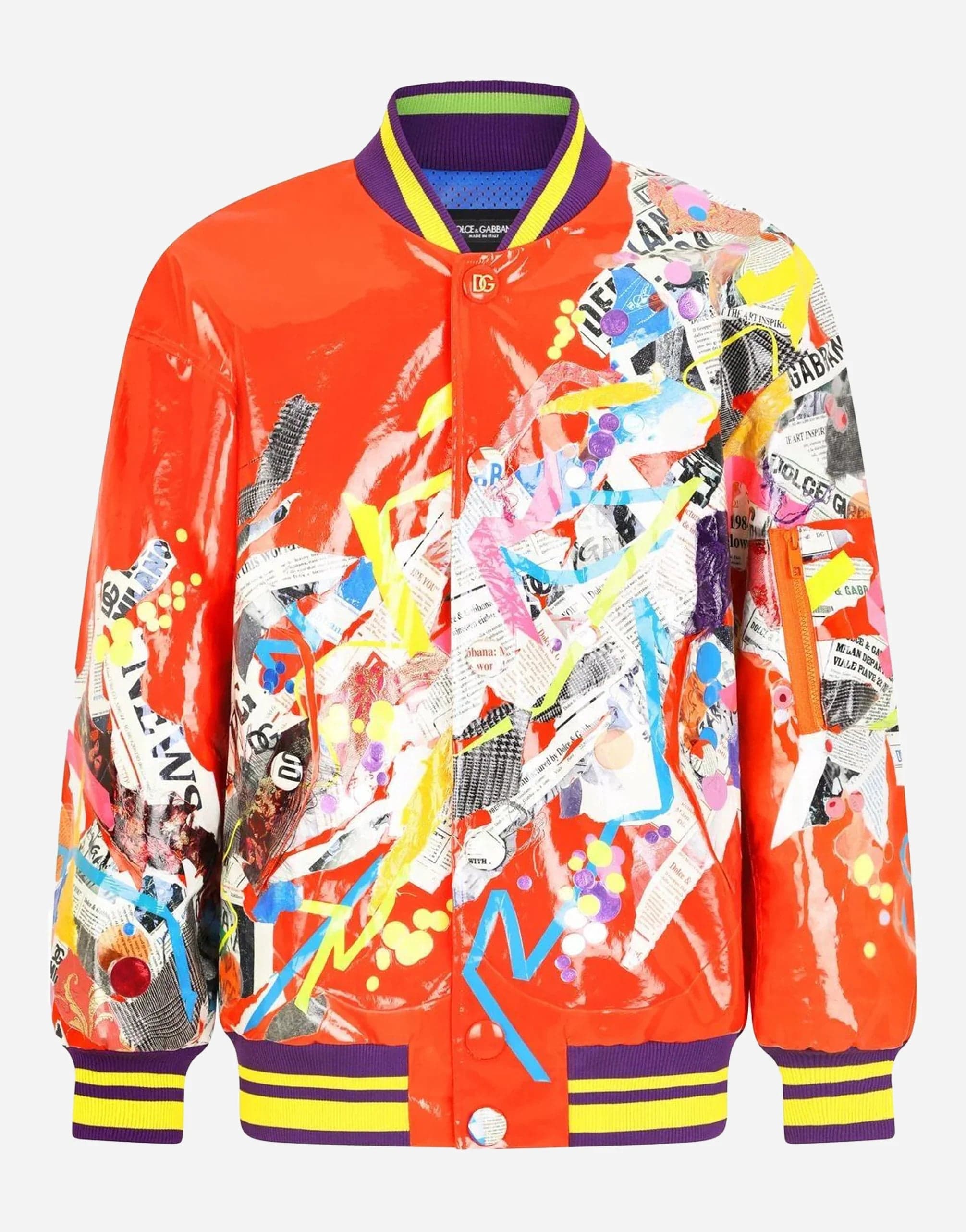 Dolce & Gabbana Graphic Print Bomber Jacket
