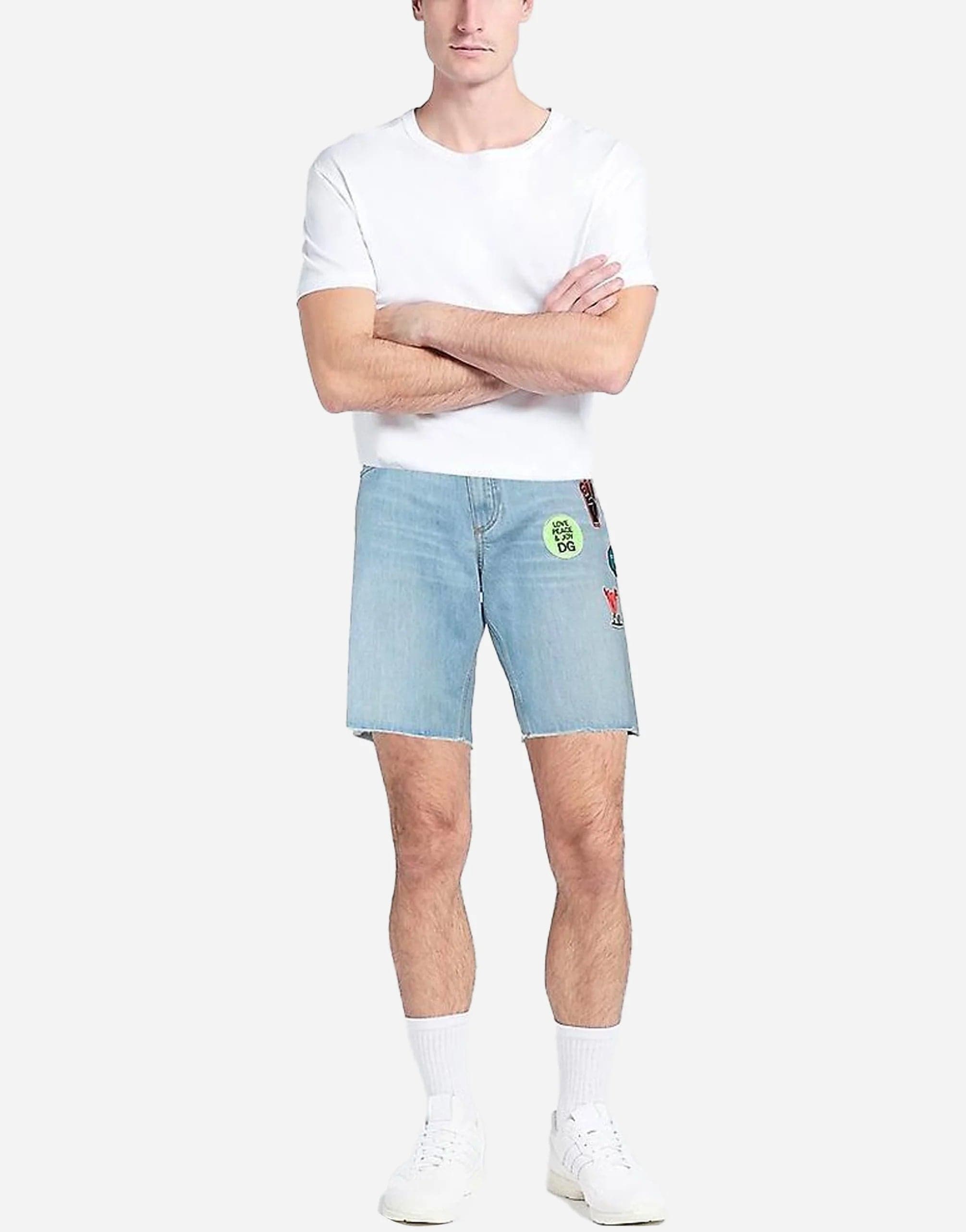 Dolce & Gabbana Logo-Patch Denim Shorts