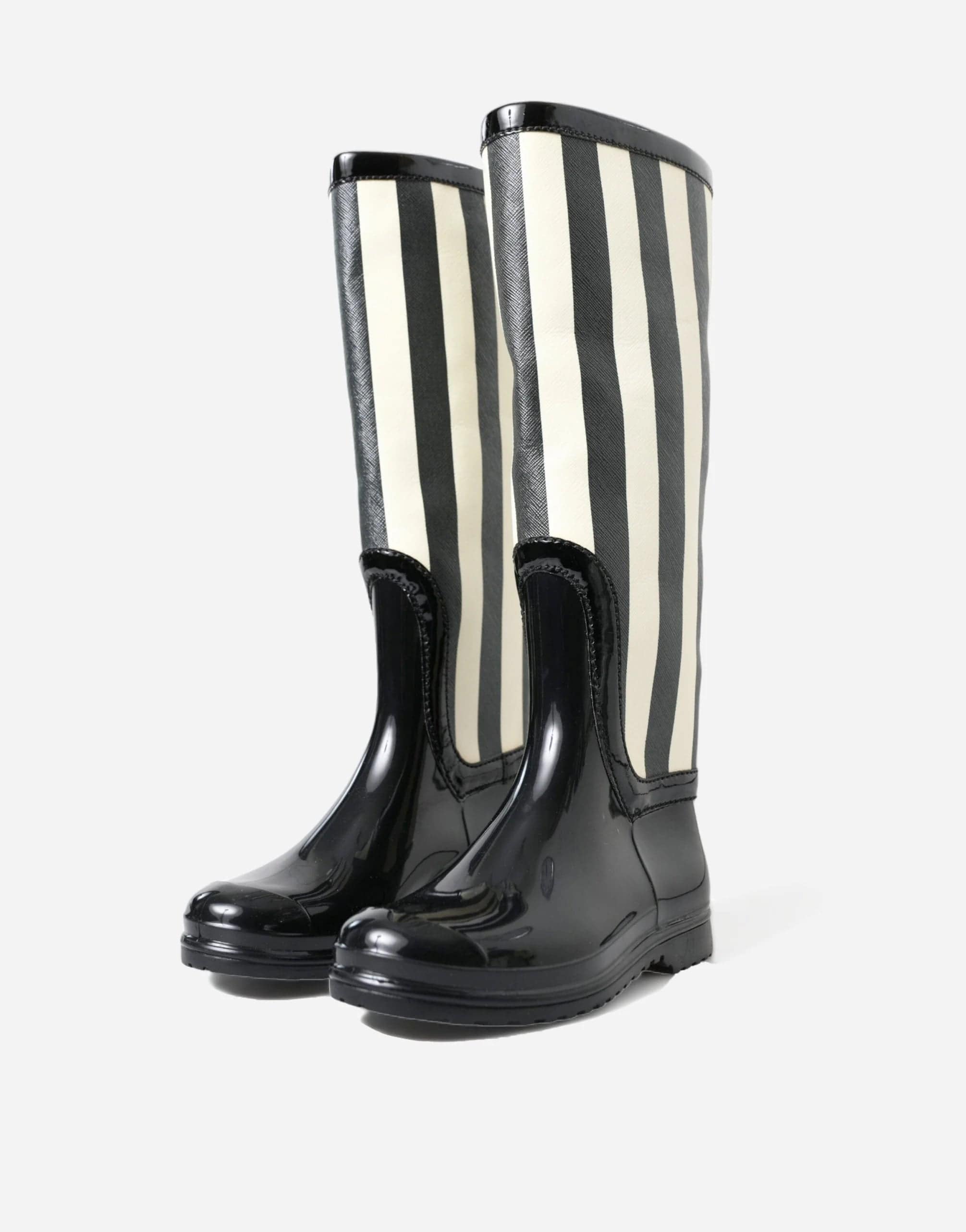 Knee High Striped Boots