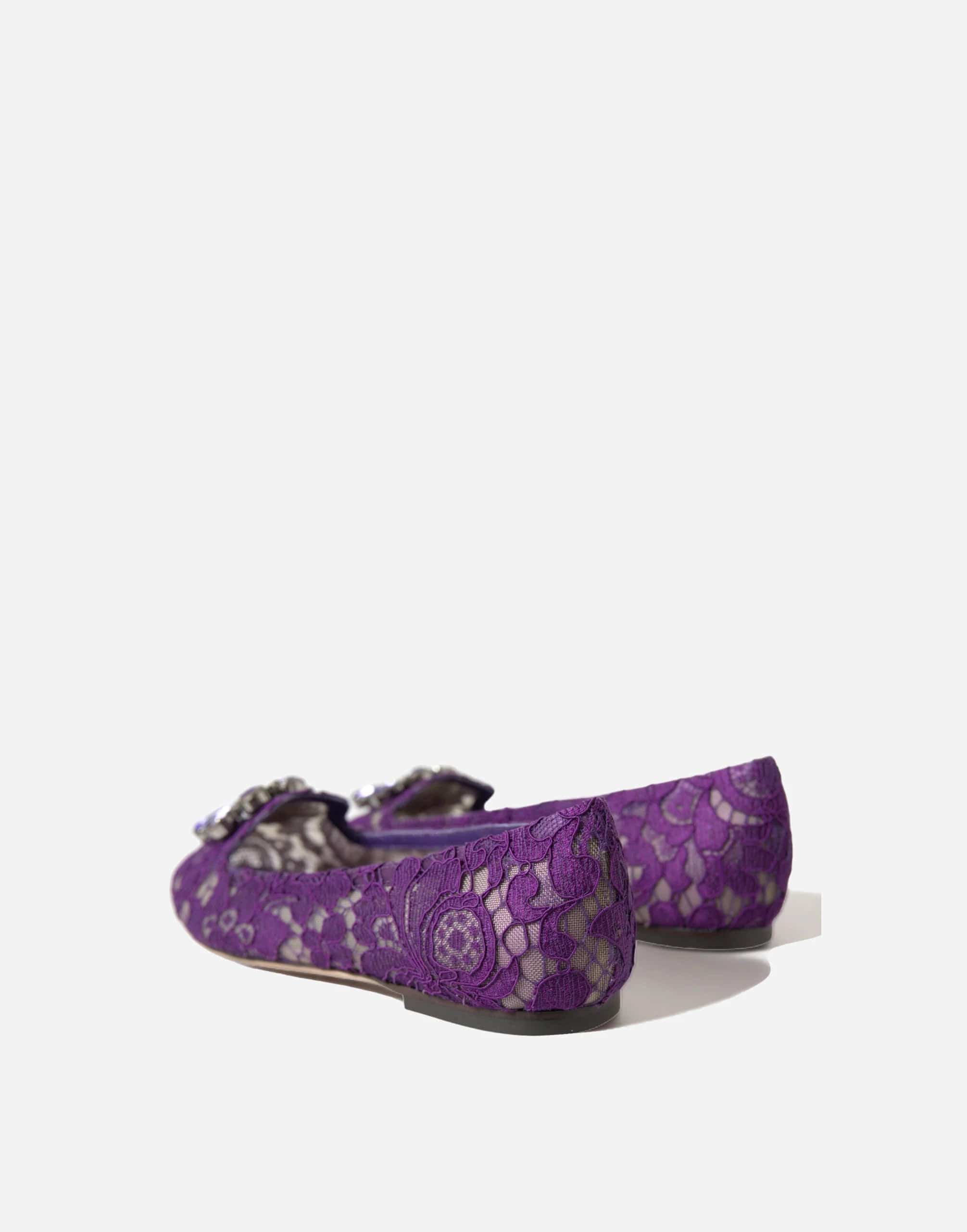 Dolce & Gabbana Vally Taormina Lace Crystal Flats