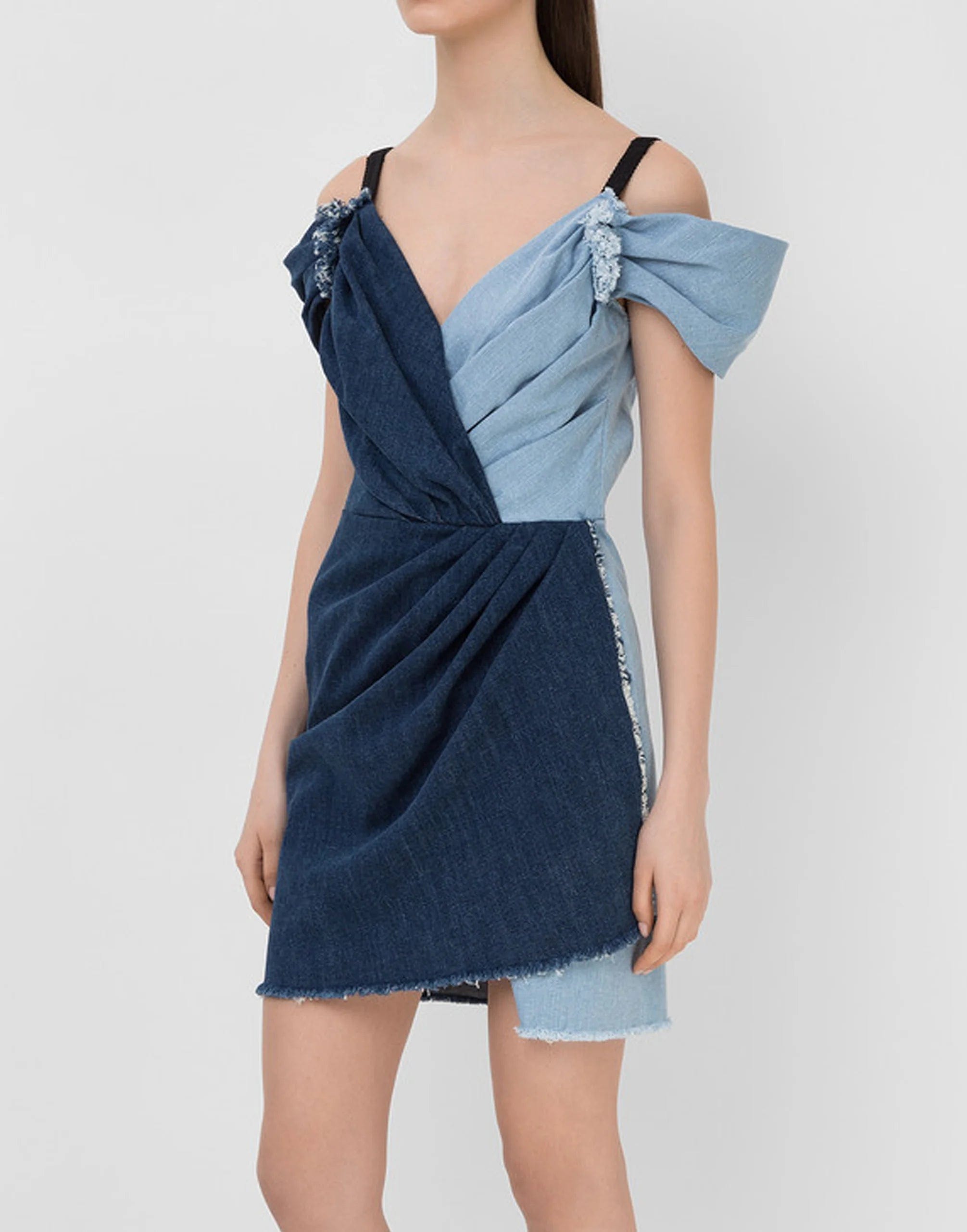 Dolce & Gabbana Denim Dress With Patchwork