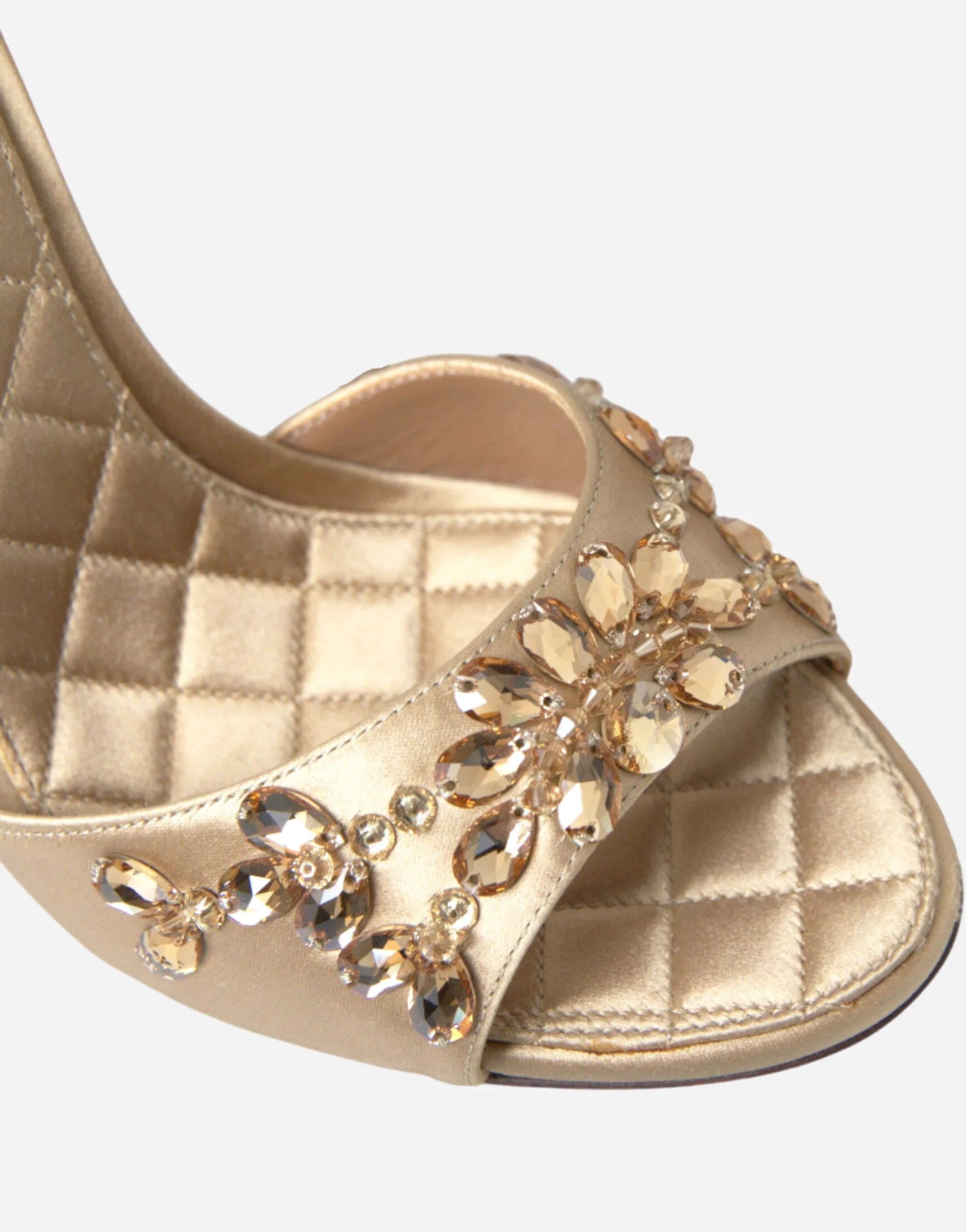 Ankle Strap Crystal Embellished Sandals
