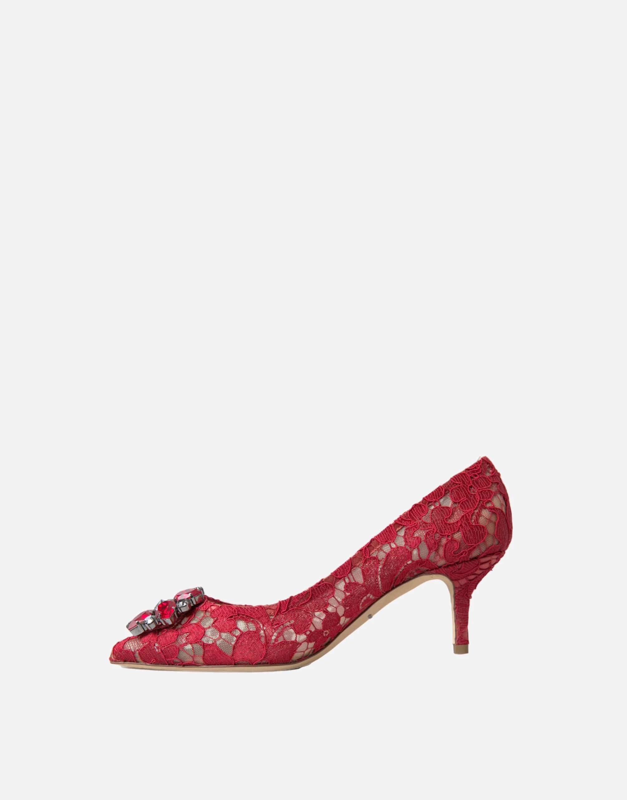 Dolce & Gabbana Embellished Lace Rosa Pumps 60