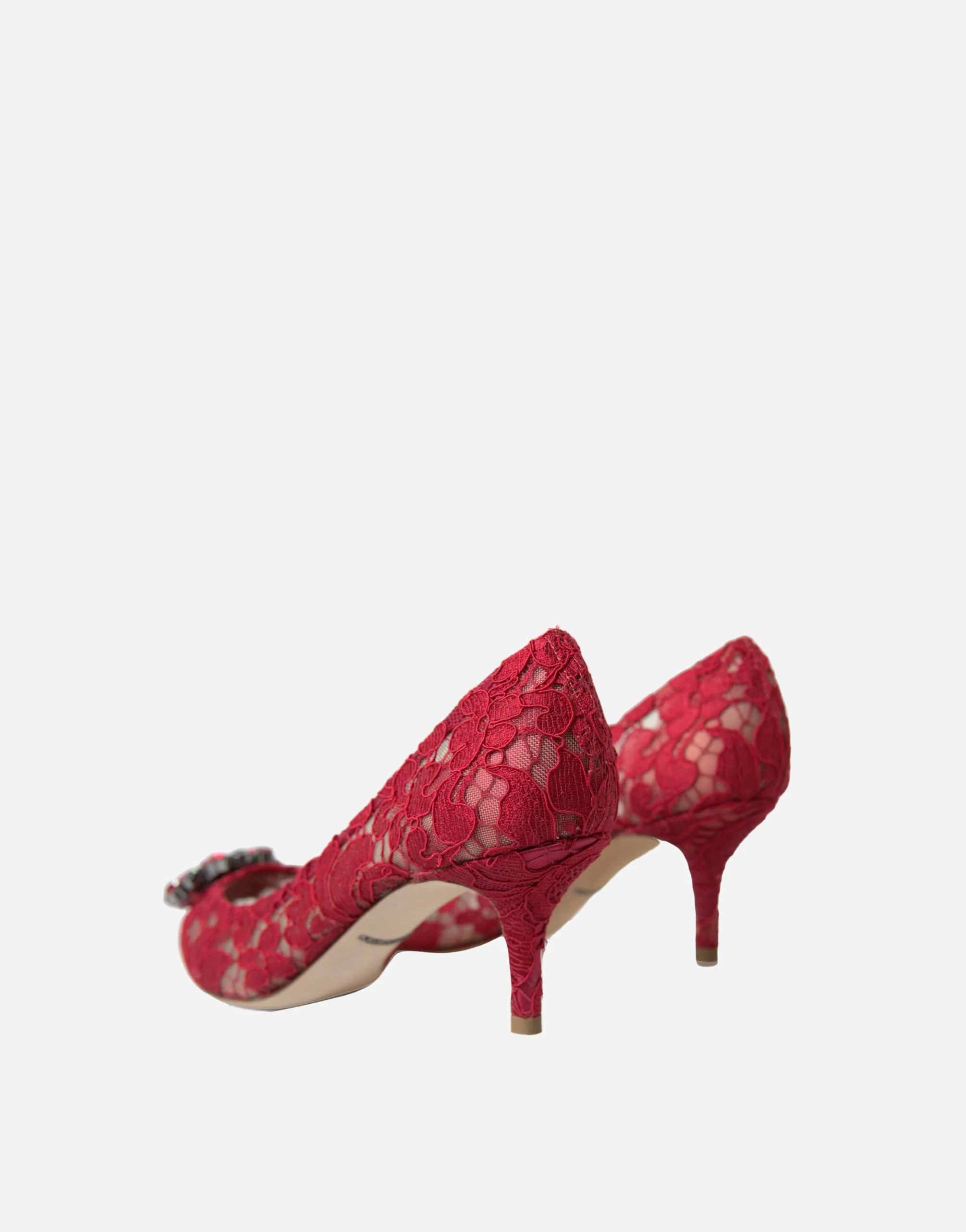 Dolce & Gabbana Embellished Lace Rosa Pumps 60