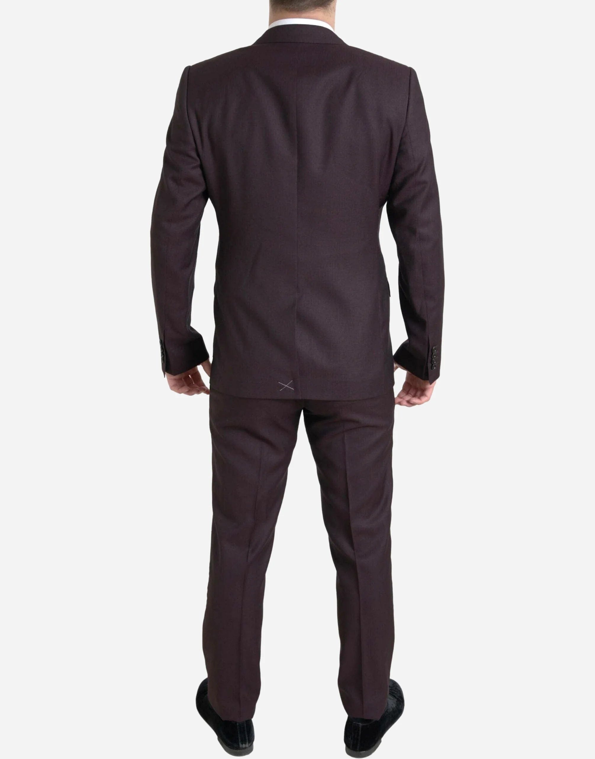 Dolce & Gabbana Maroon Two-Piece Single Breasted Martini Suit