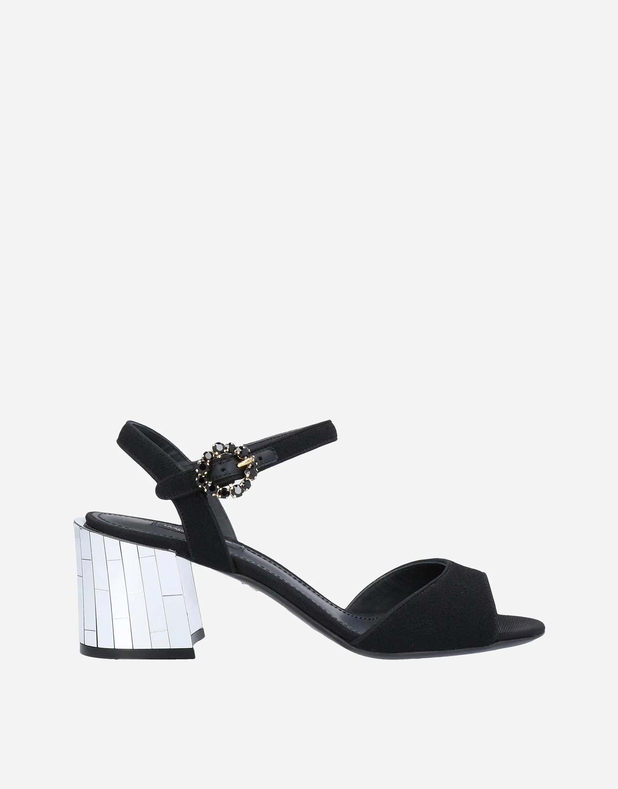 Dolce & Gabbana Crystal Embellished Two-Tone Ankle Strap Sandals
