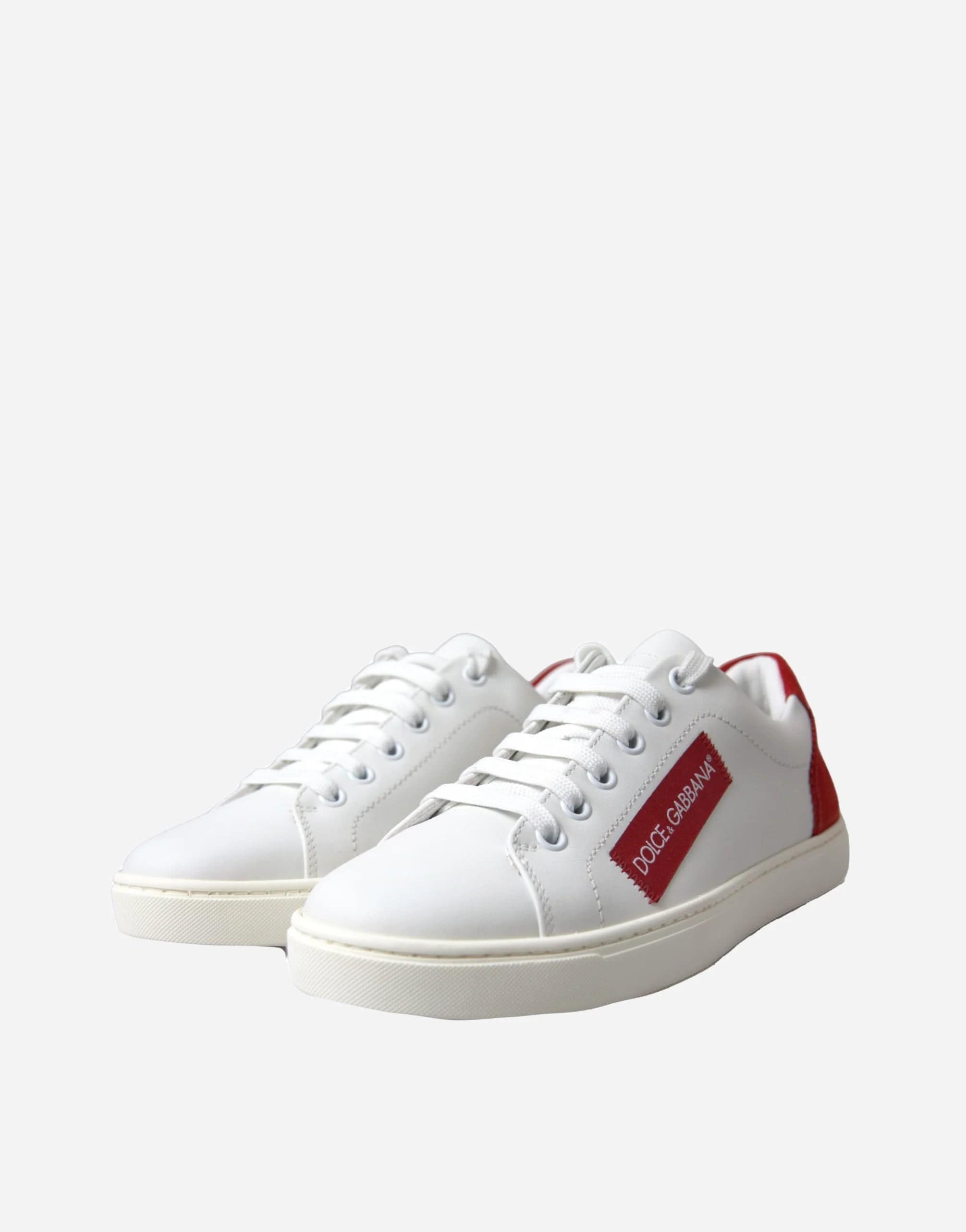 Patch-Logo Leather Low Top Sneakers