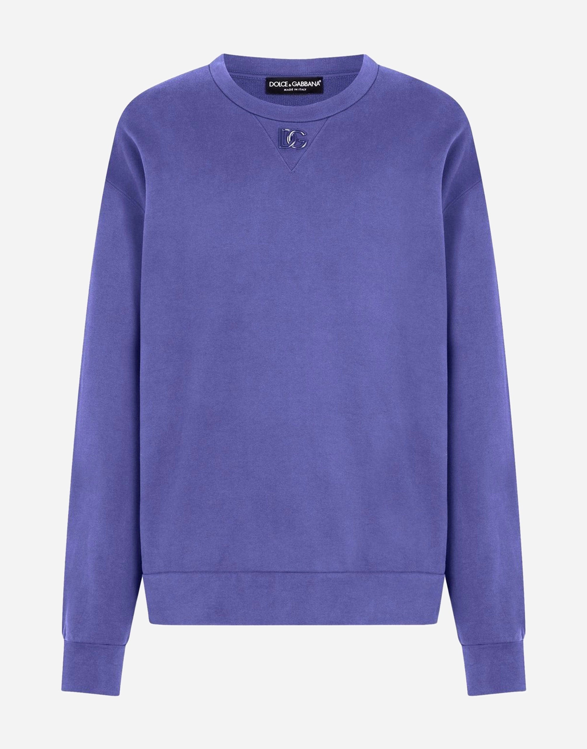 Dolce & Gabbana Jersey Sweatshirt With Metal DG Logo