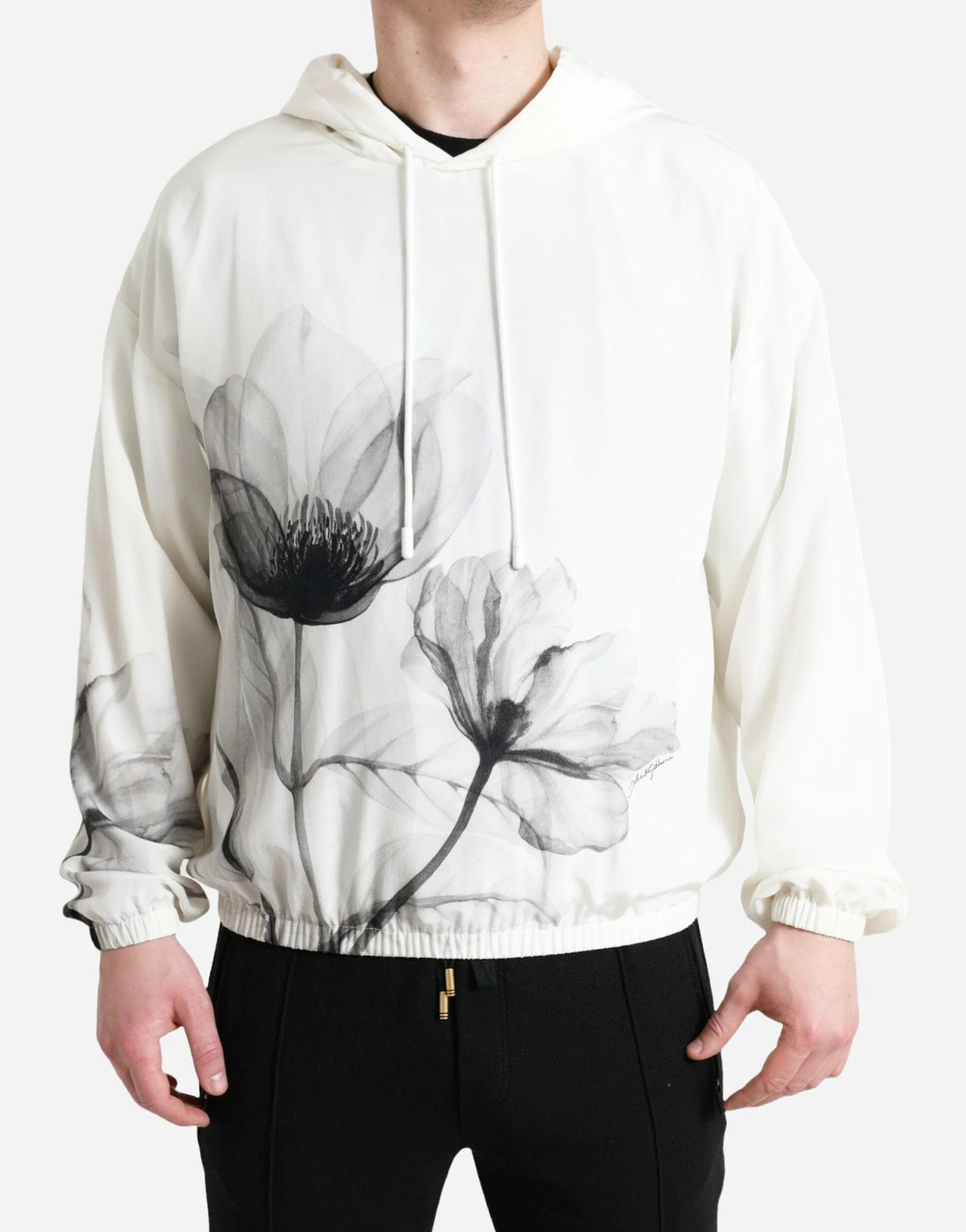 Dolce & Gabbana Floral Print Silk Hoodie