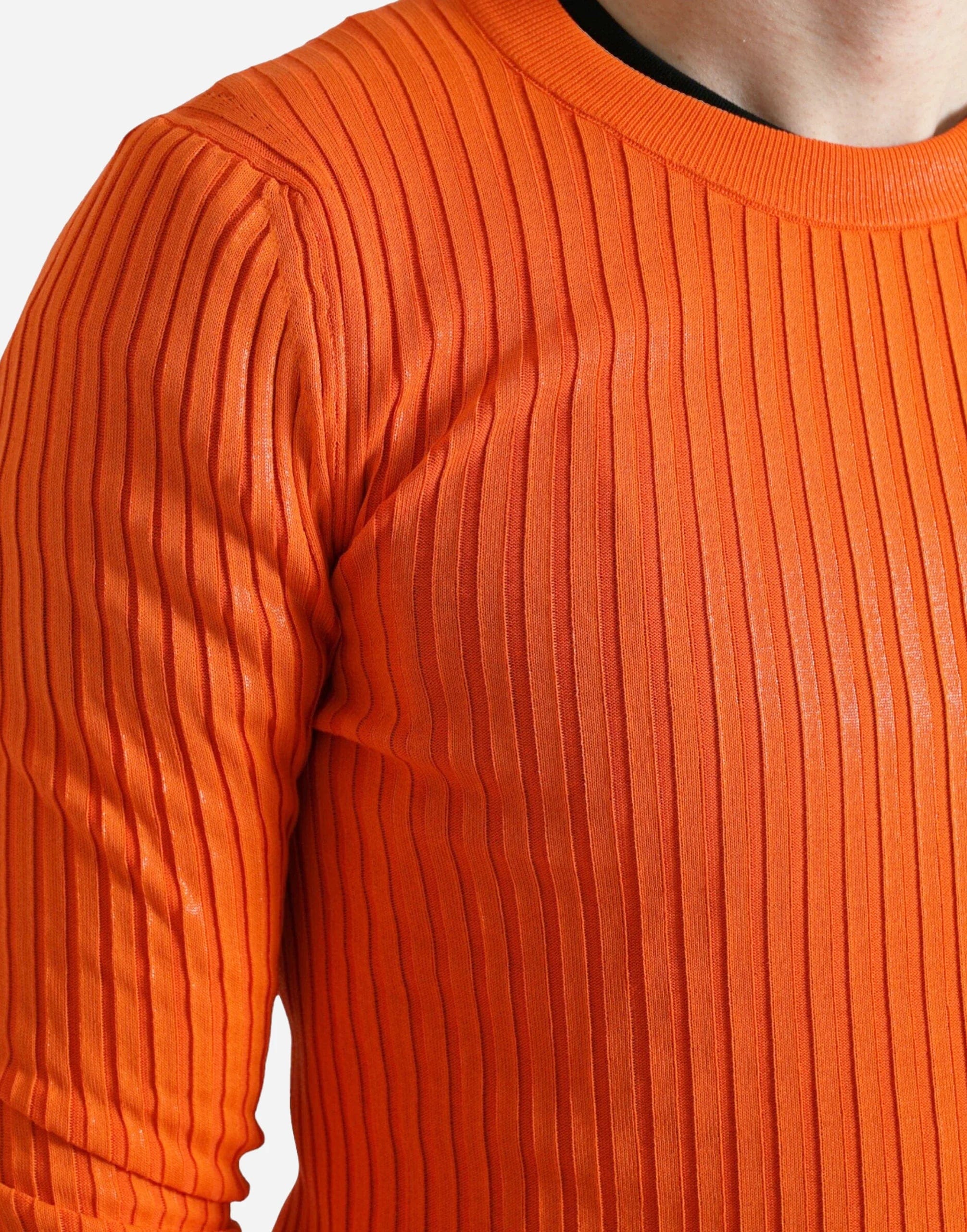 Dolce & Gabbana Ribbed Crewneck Cotton Sweater