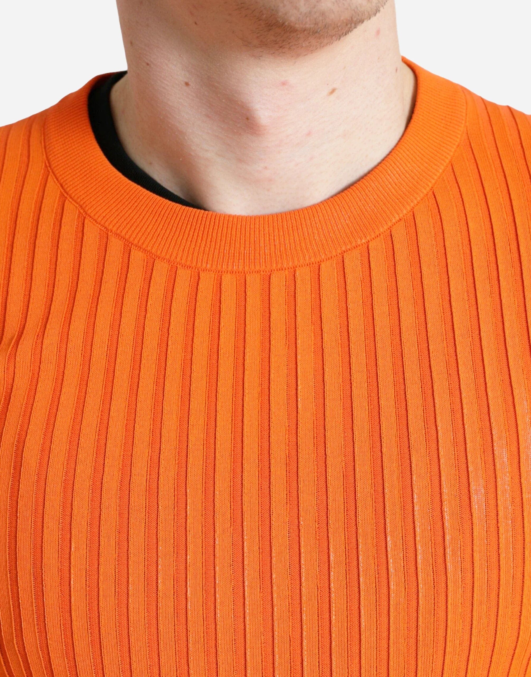 Dolce & Gabbana Ribbed Crewneck Cotton Sweater