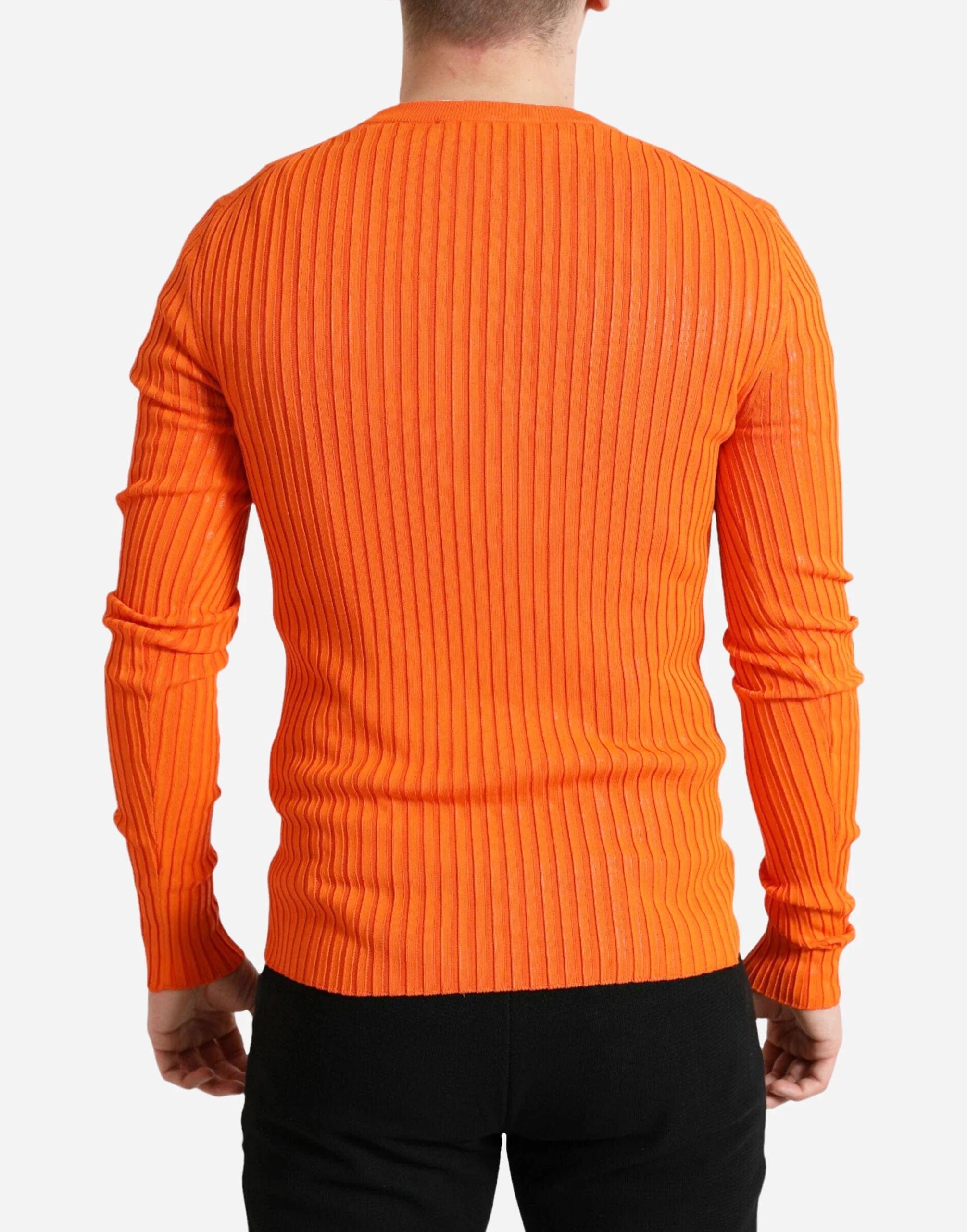 Dolce & Gabbana Ribbed Crewneck Cotton Sweater