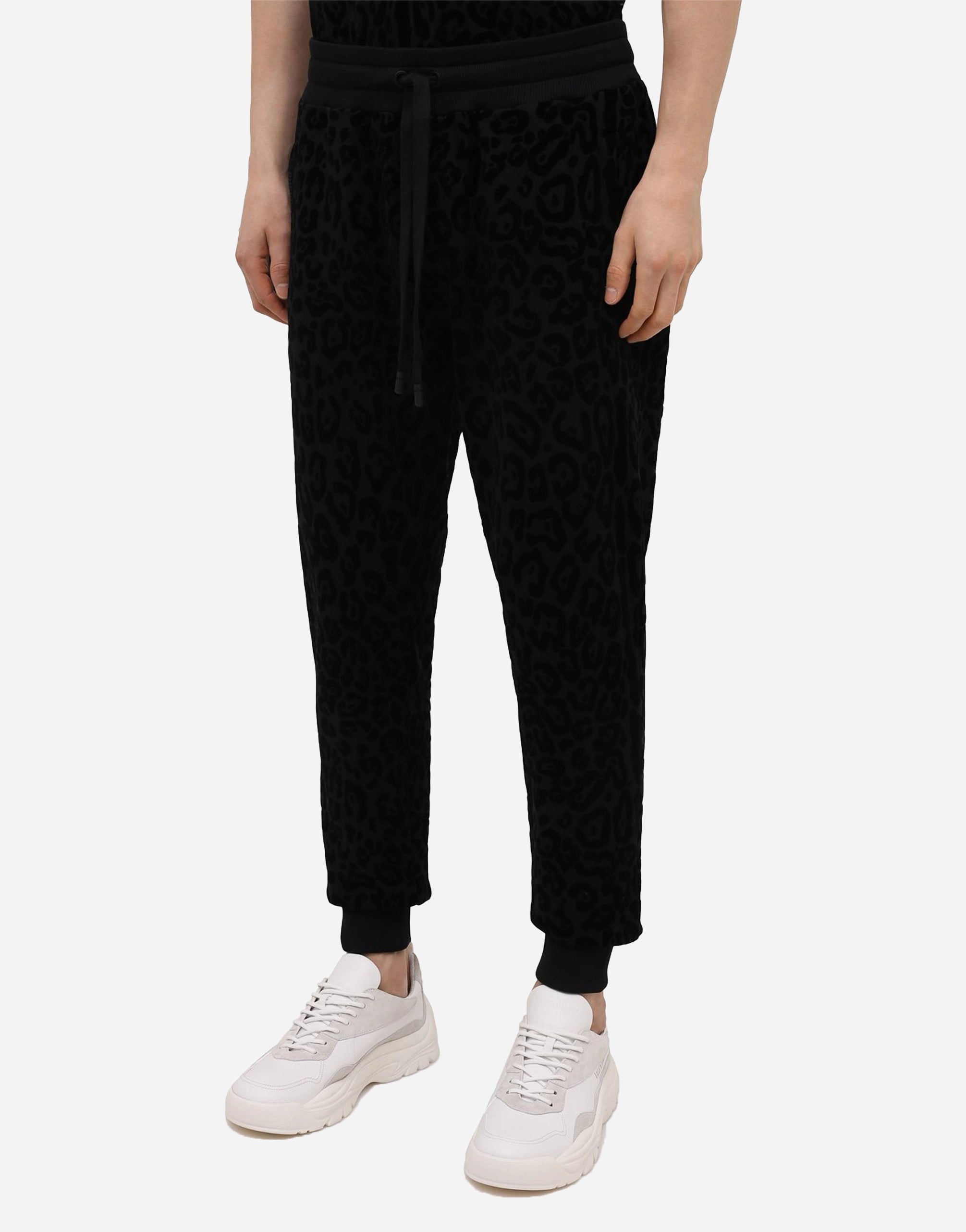 Dolce & Gabbana Leopard-Flock Cotton Jogging Pants
