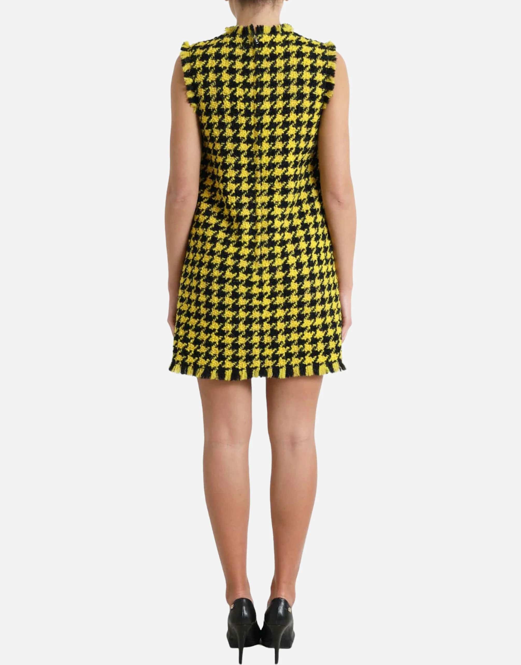 Dolce & Gabbana Houndstooth Sleeveless Mini Dress