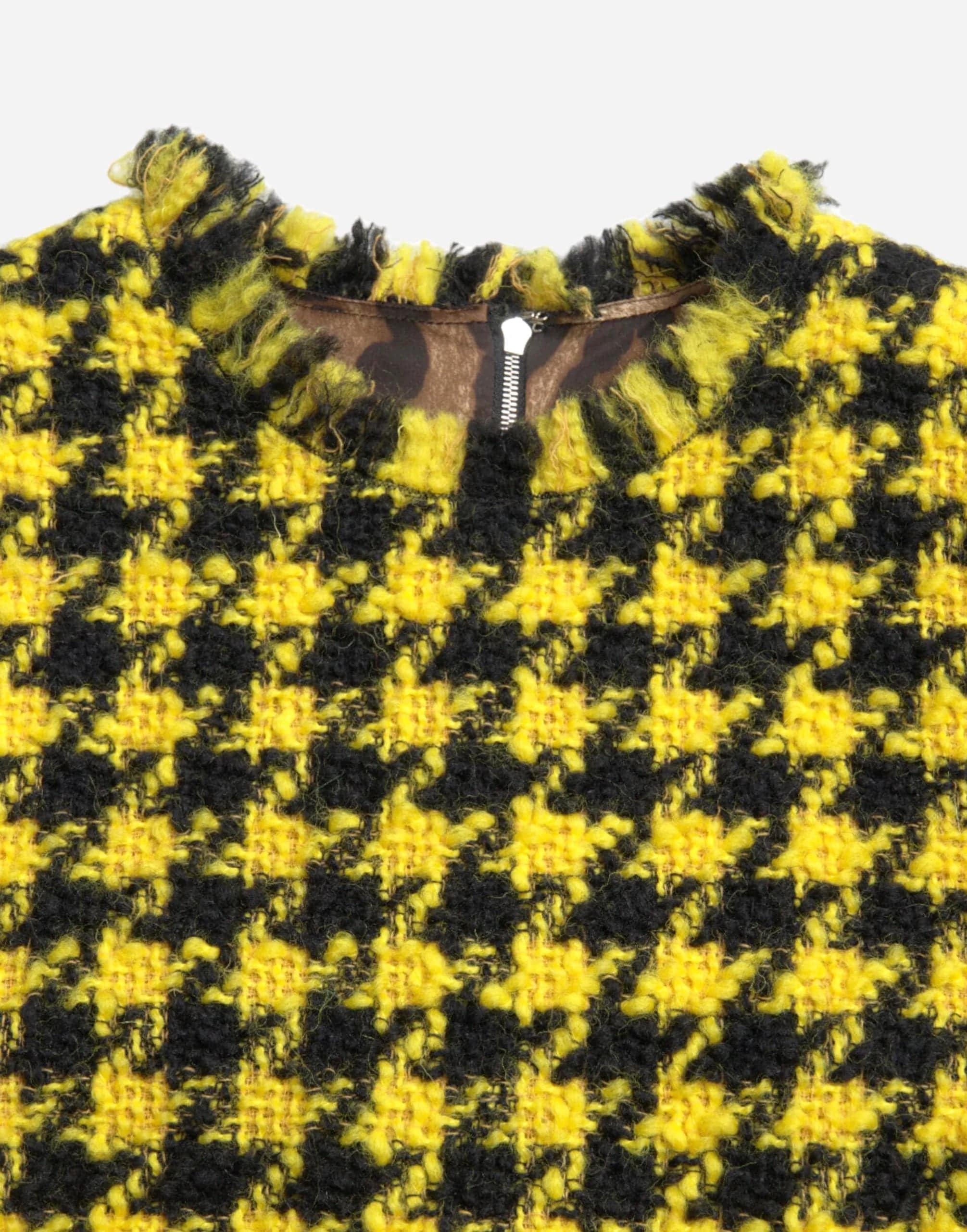 Dolce & Gabbana Houndstooth Sleeveless Mini Dress