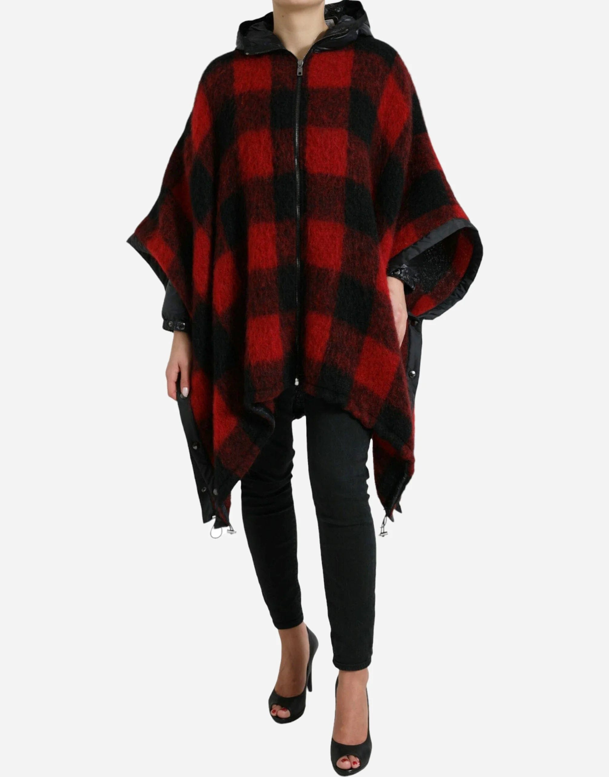 Dolce & Gabbana Checkered Poncho Jacket