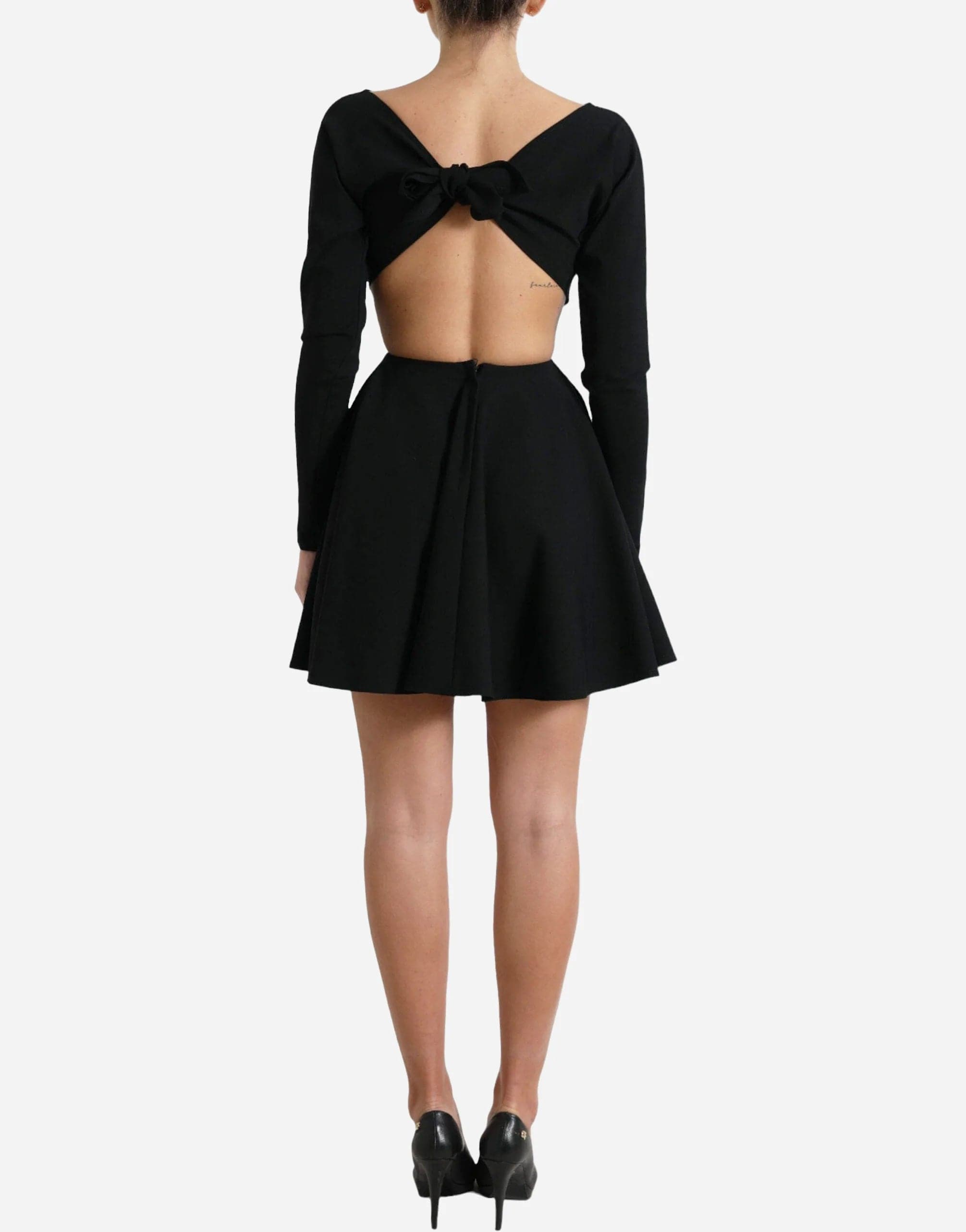 Dolce & Gabbana Cut Out Long Sleeve Mini Dress