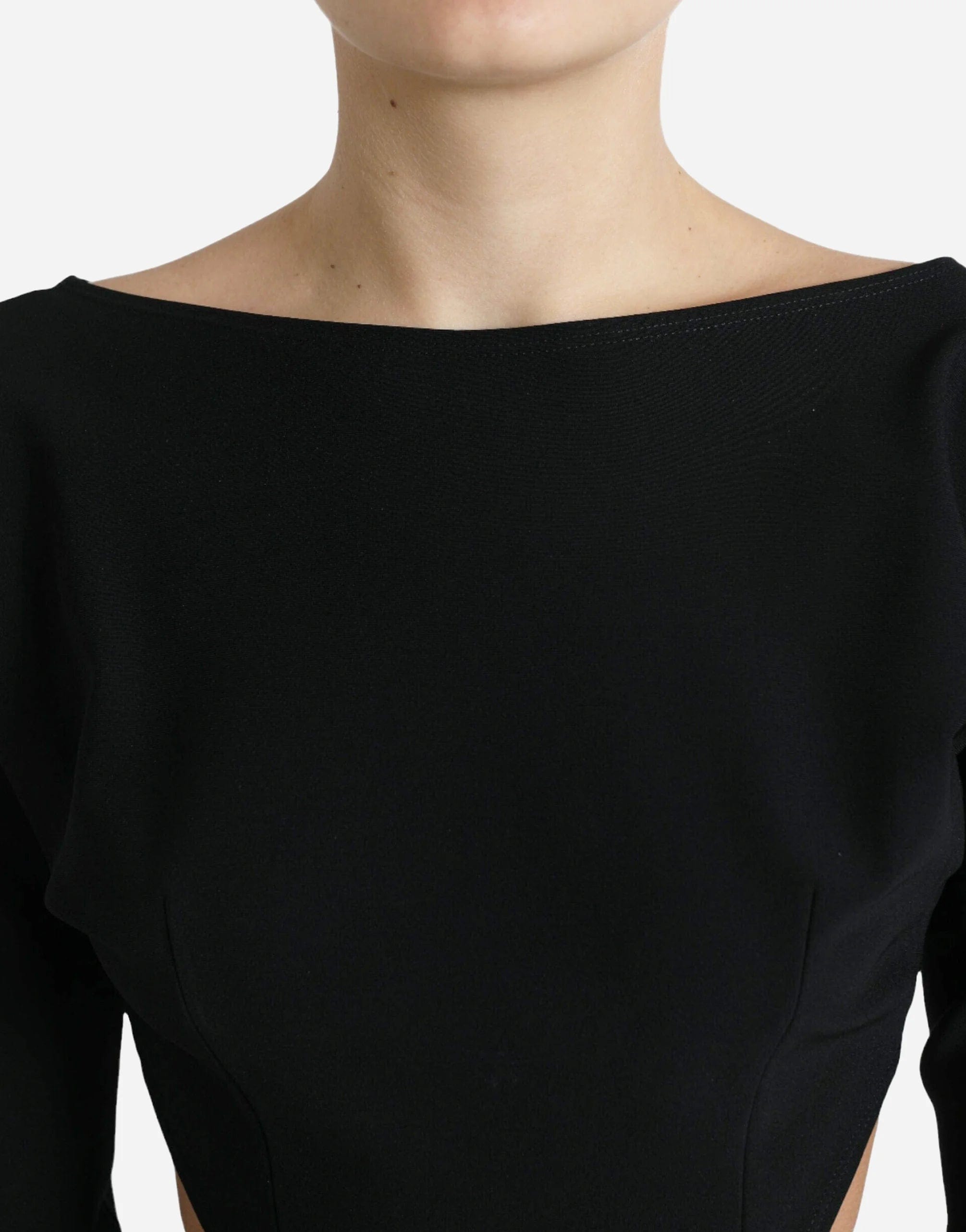 Dolce & Gabbana Cut Out Long Sleeve Mini Dress