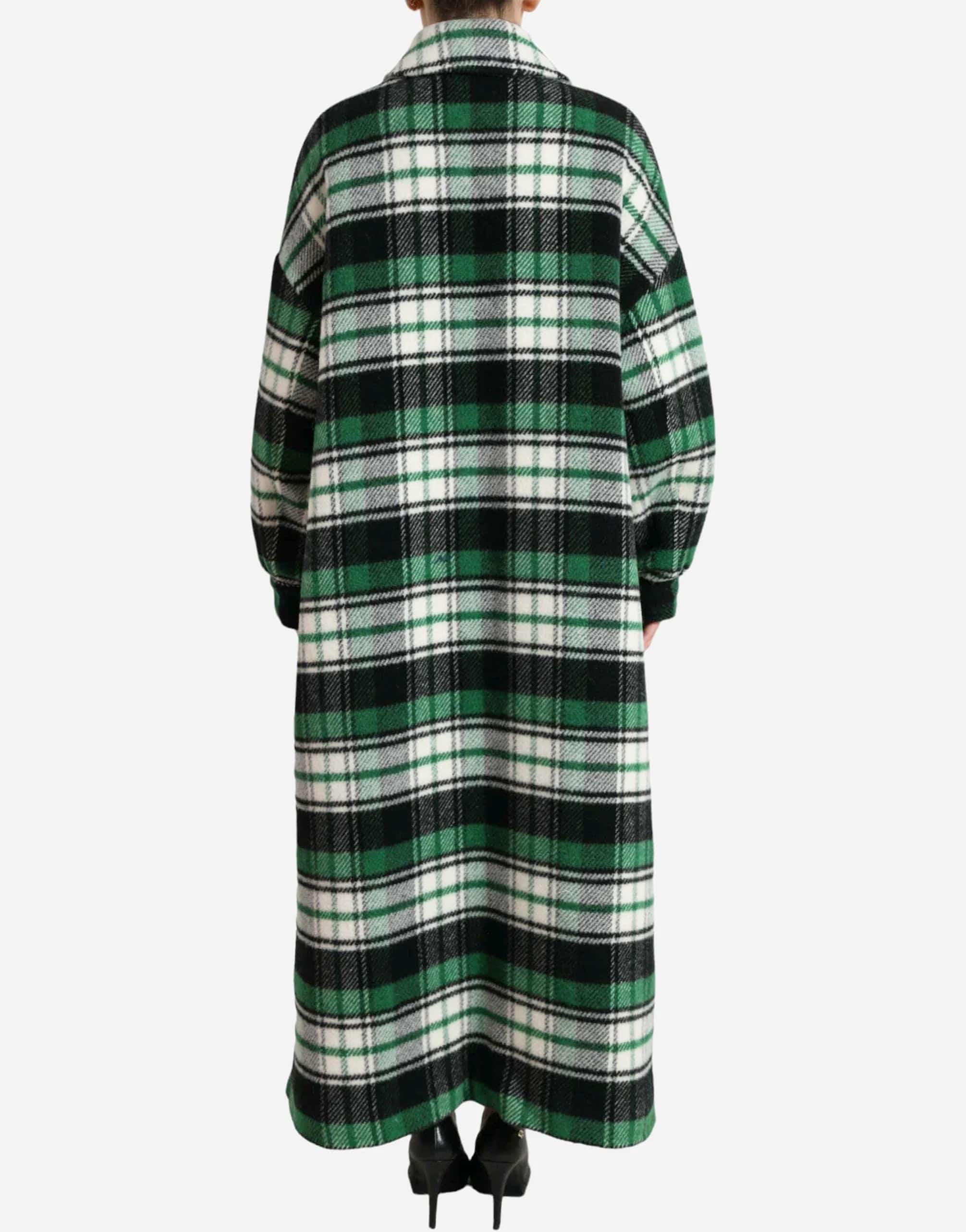 Dolce & Gabbana Check Plaid Trench Coat