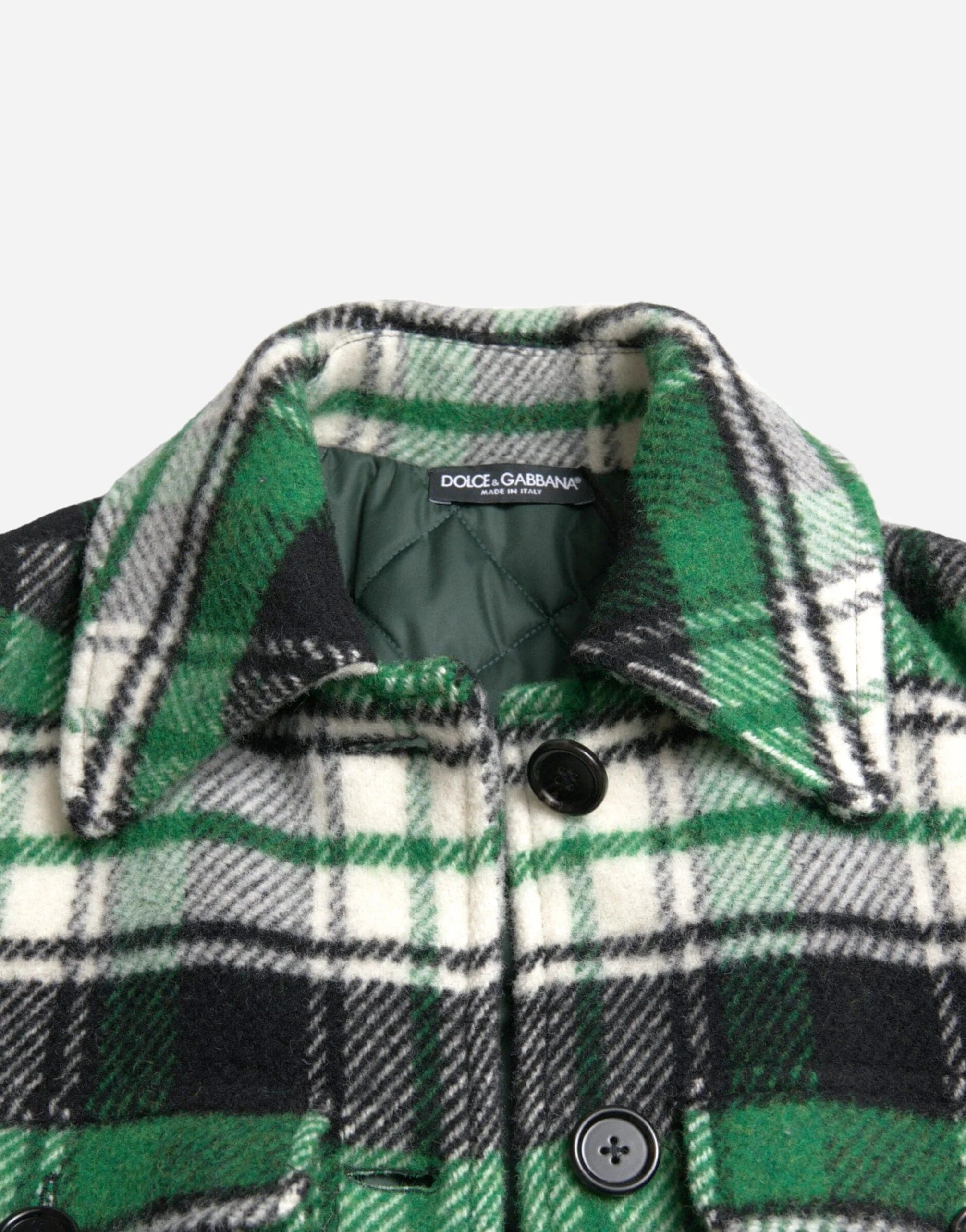 Dolce & Gabbana Check Plaid Trench Coat