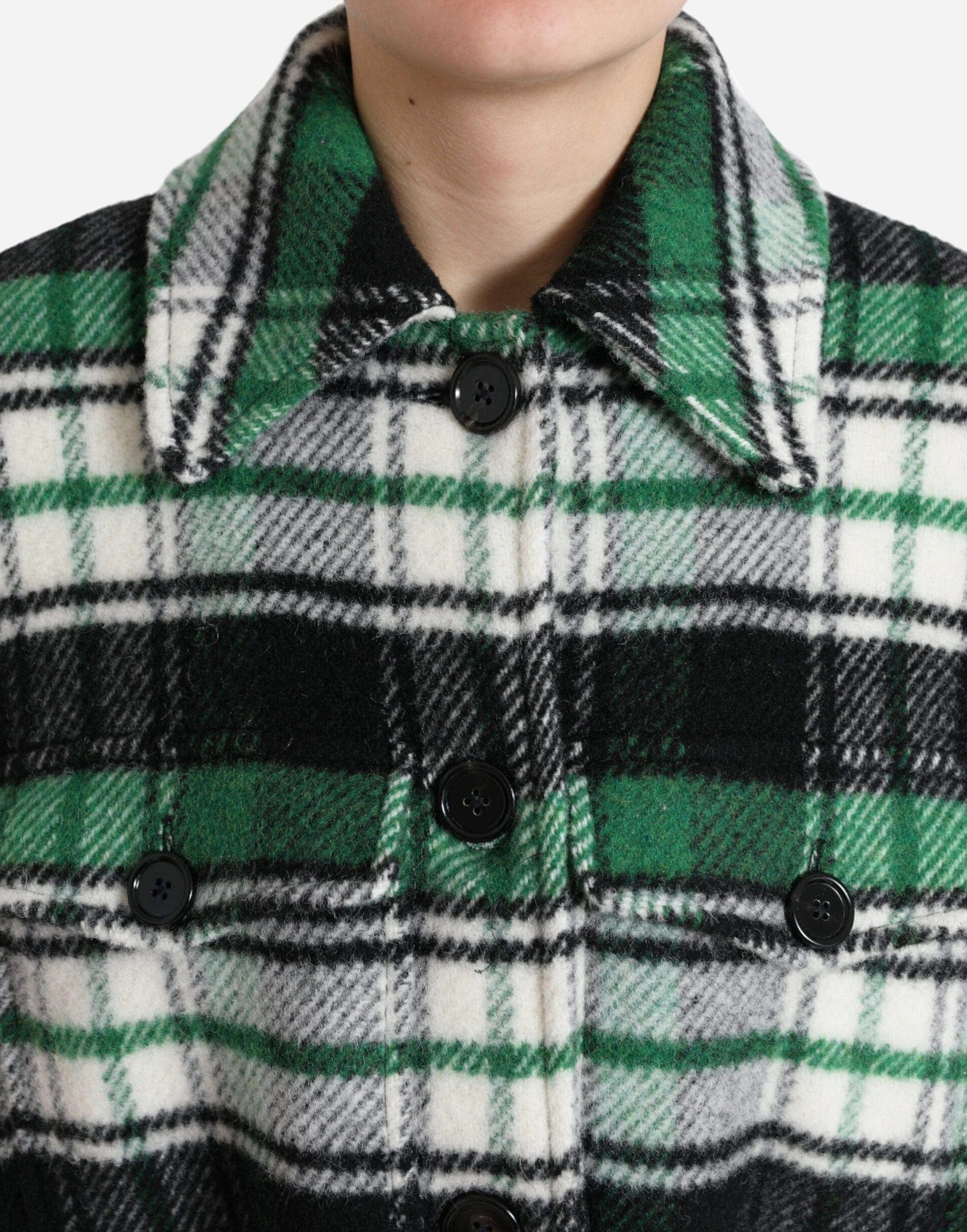 Dolce & Gabbana Check Plaid Trench Coat