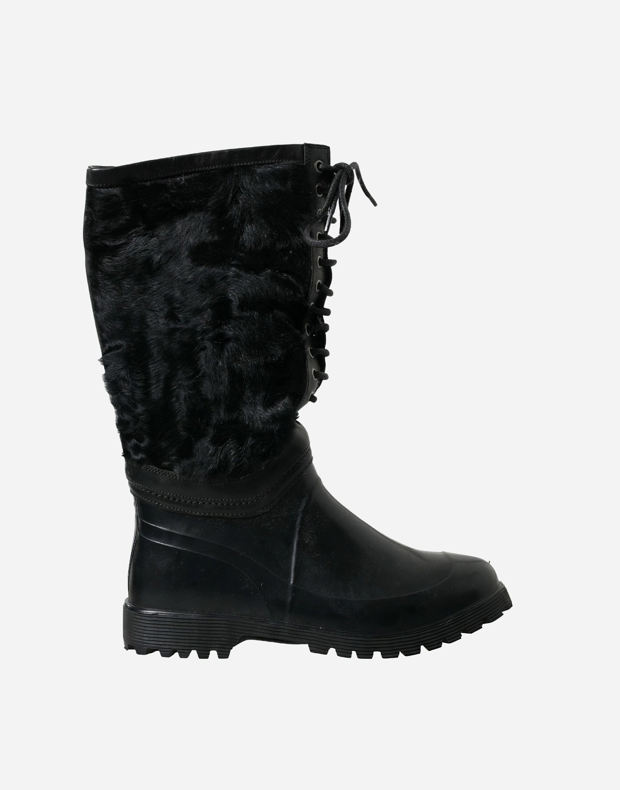 Dolce & Gabbana Shearling Rain Boots