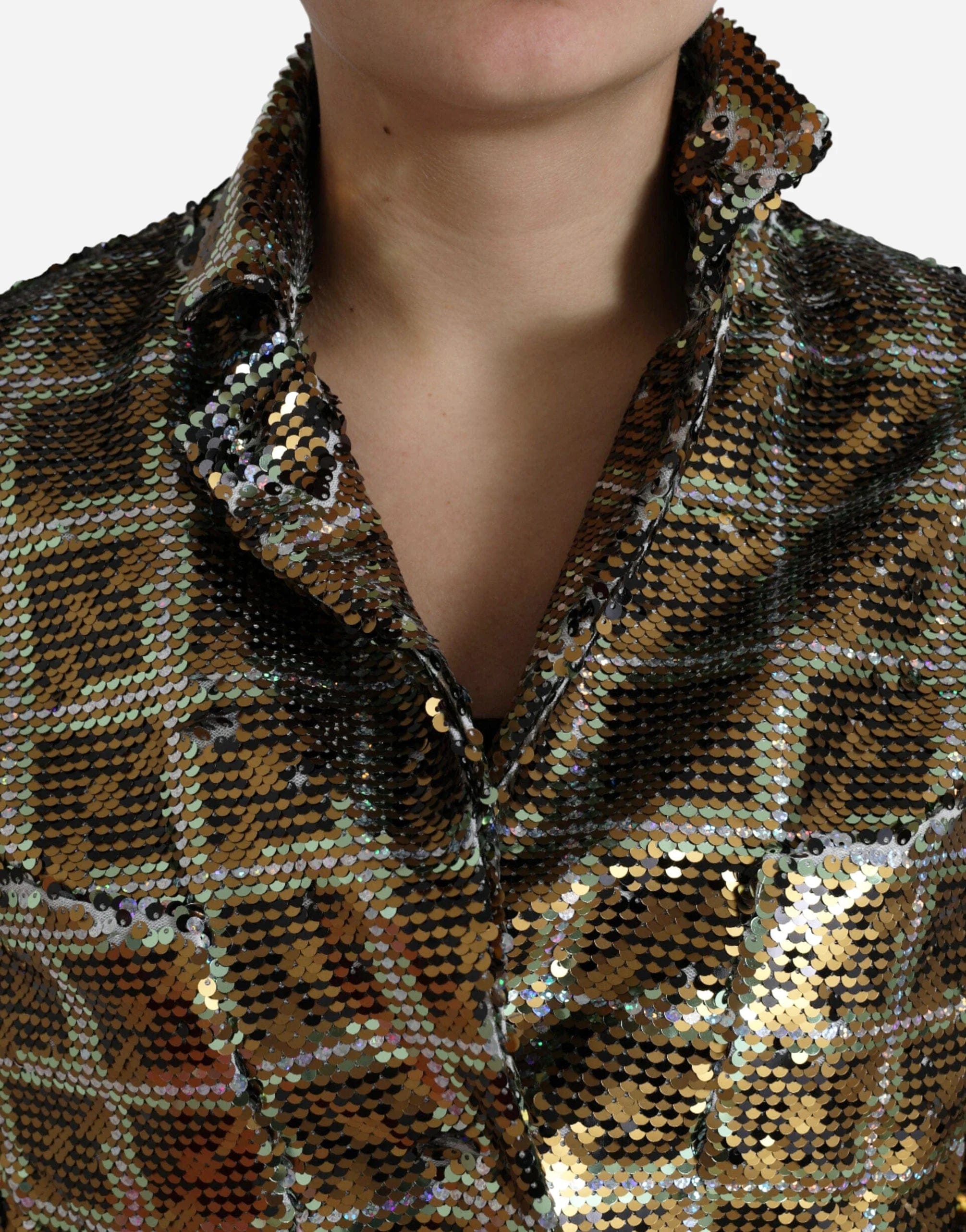 Dolce & Gabbana Sequined Cropped Jacket