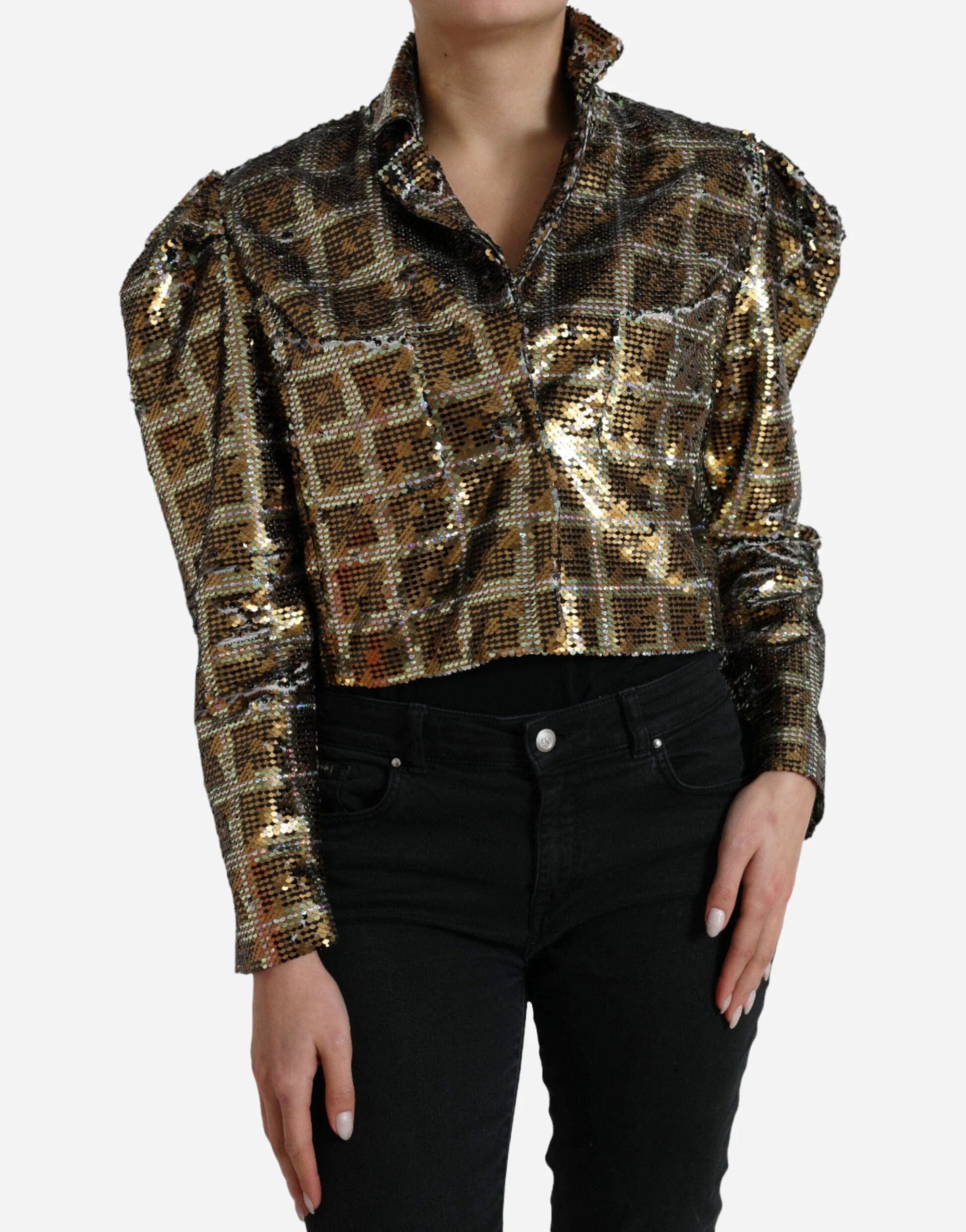 Dolce & Gabbana Sequined Cropped Jacket