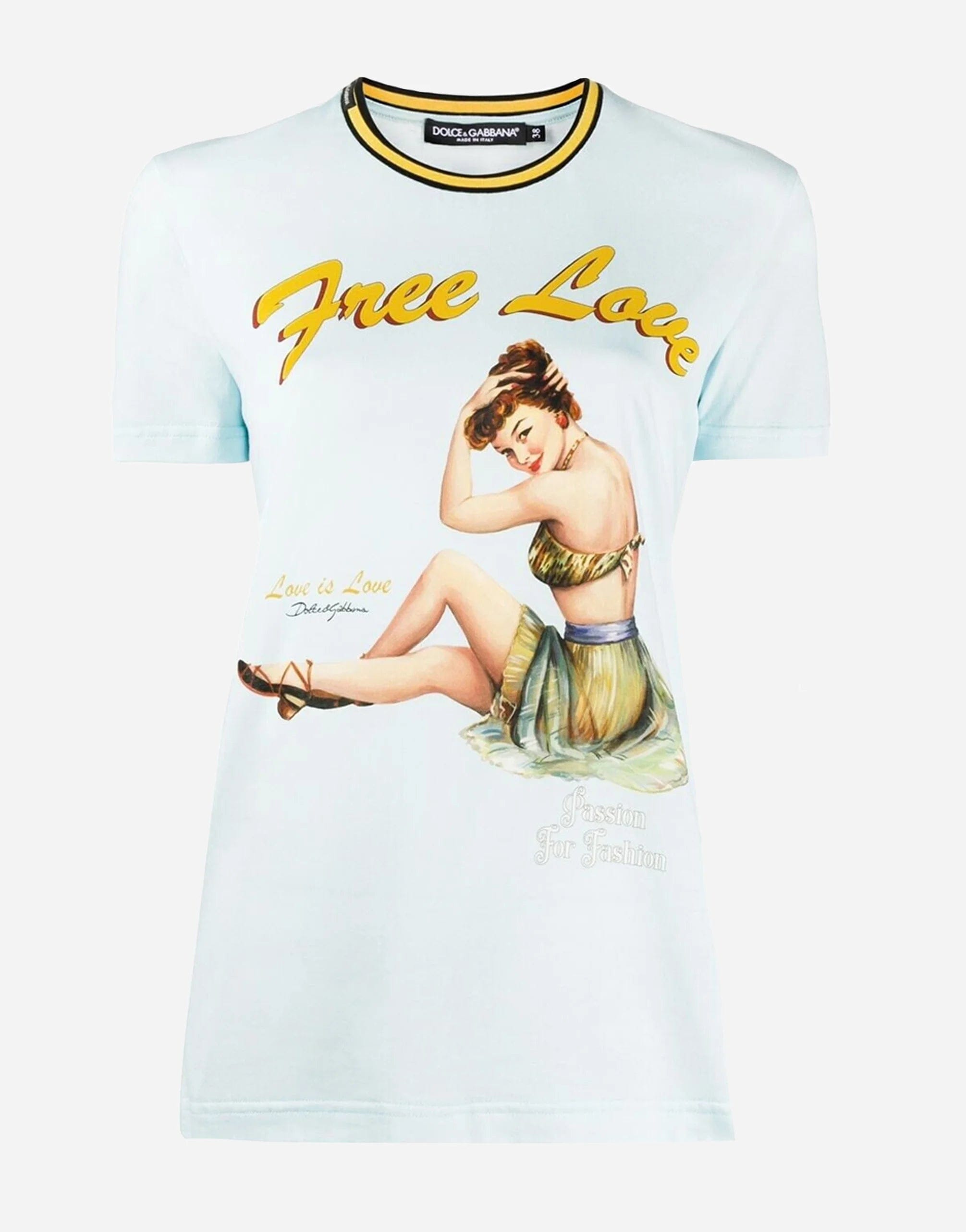 Dolce & Gabbana Free Love Crewneck T-shirt