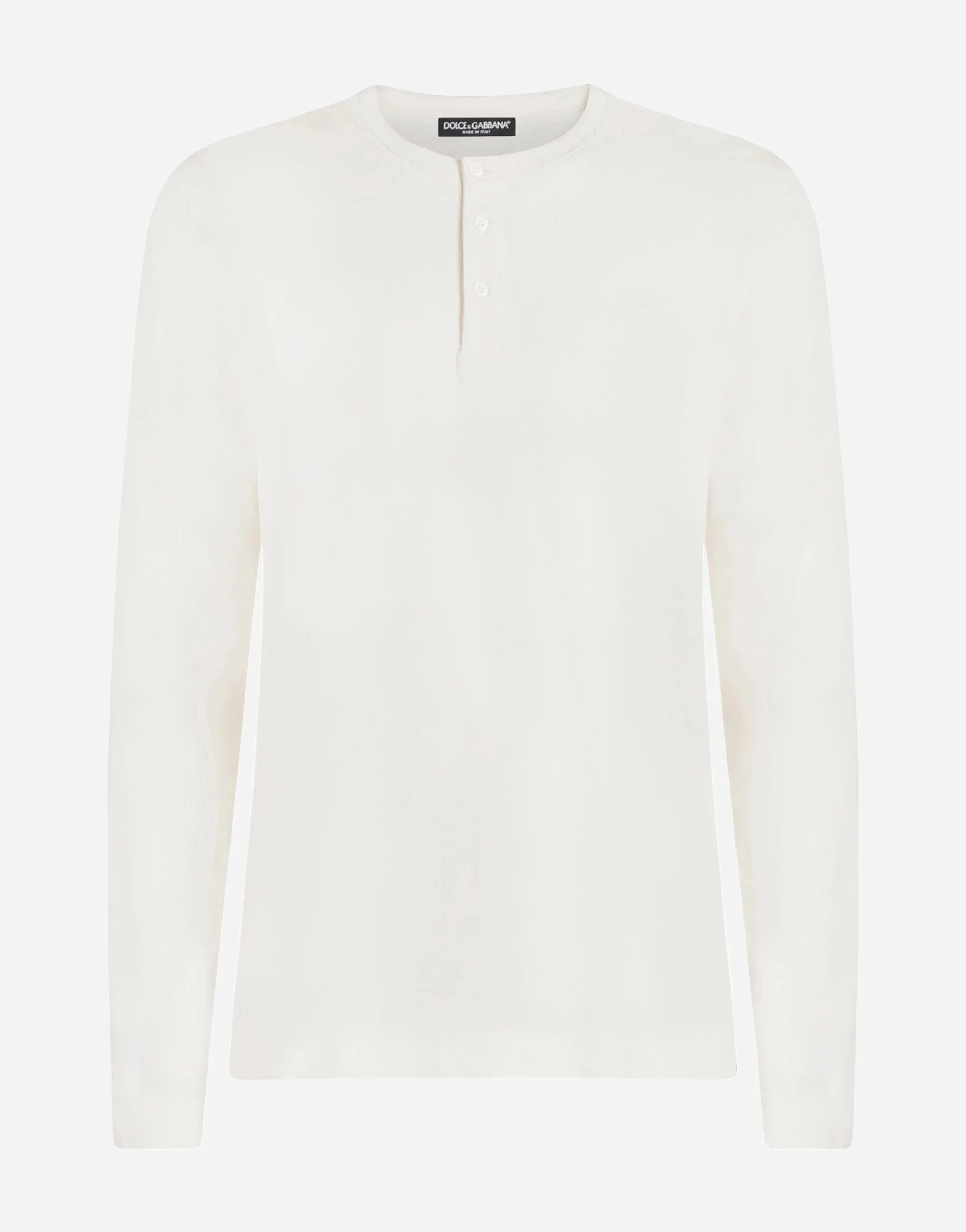 Dolce & Gabbana Grandad-Neck Sweater With Long Sleeves