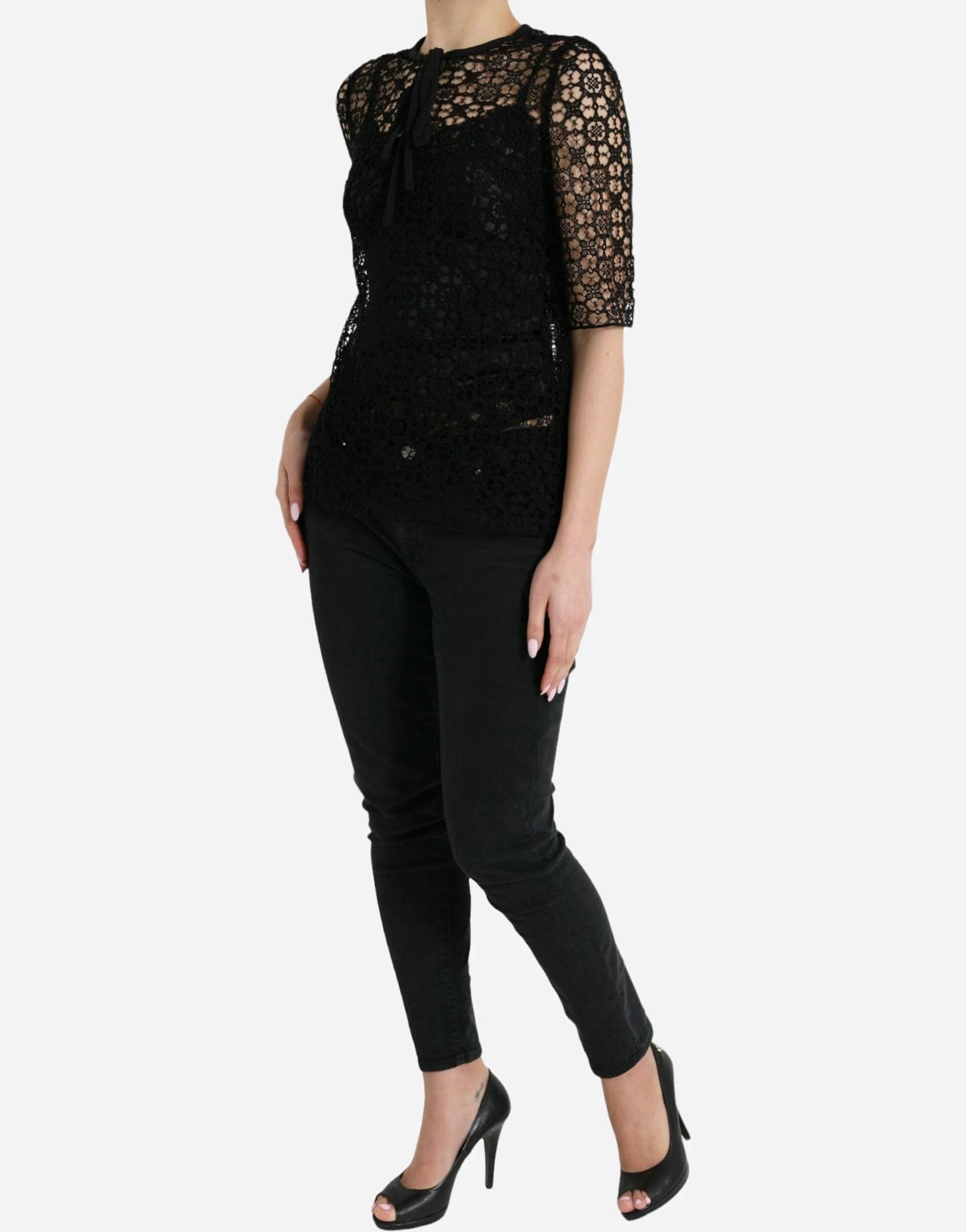 Dolce & Gabbana Floral Lace Blouse