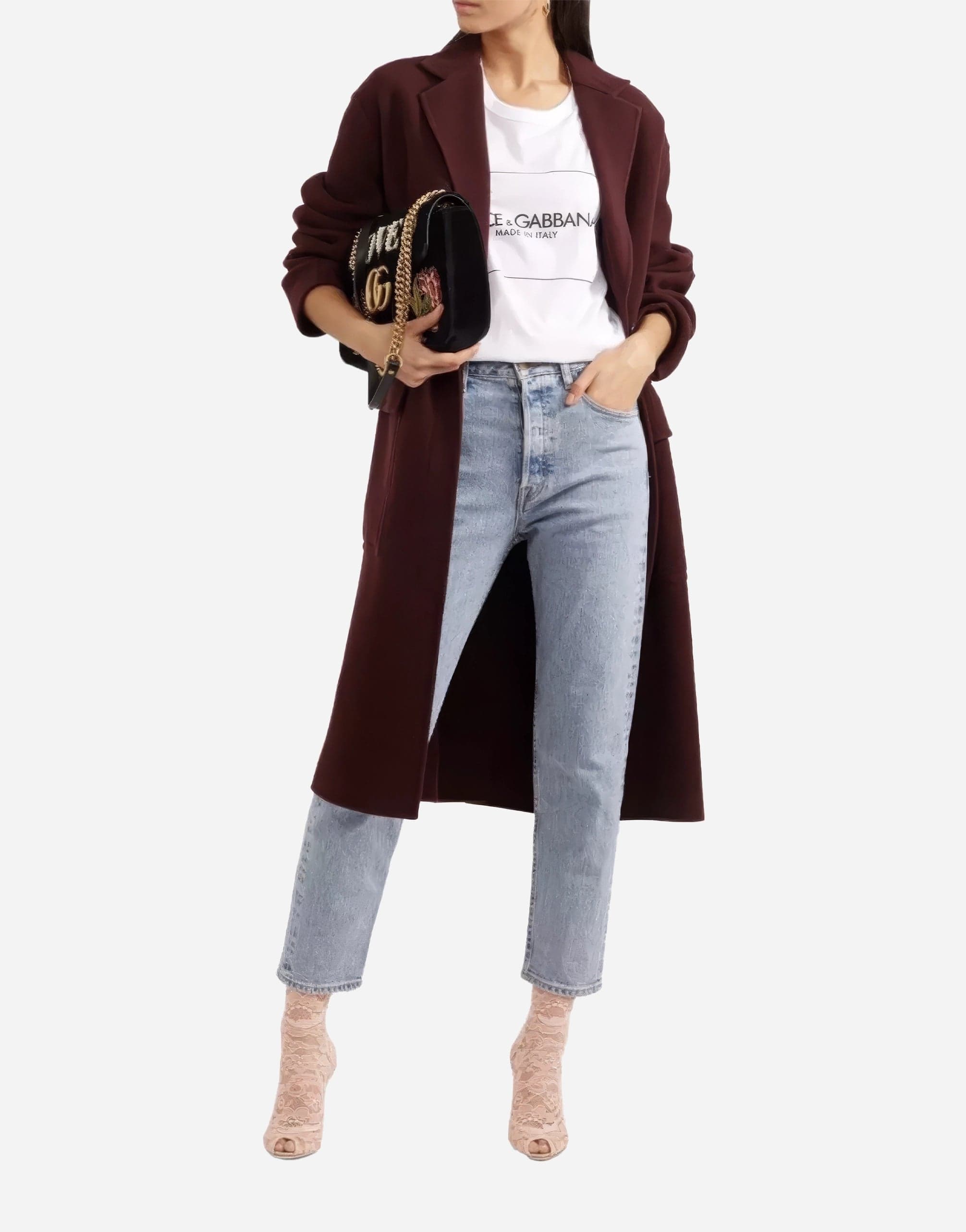 Dolce & Gabbana Beige Stretch Taormina Lace Boots Shoes