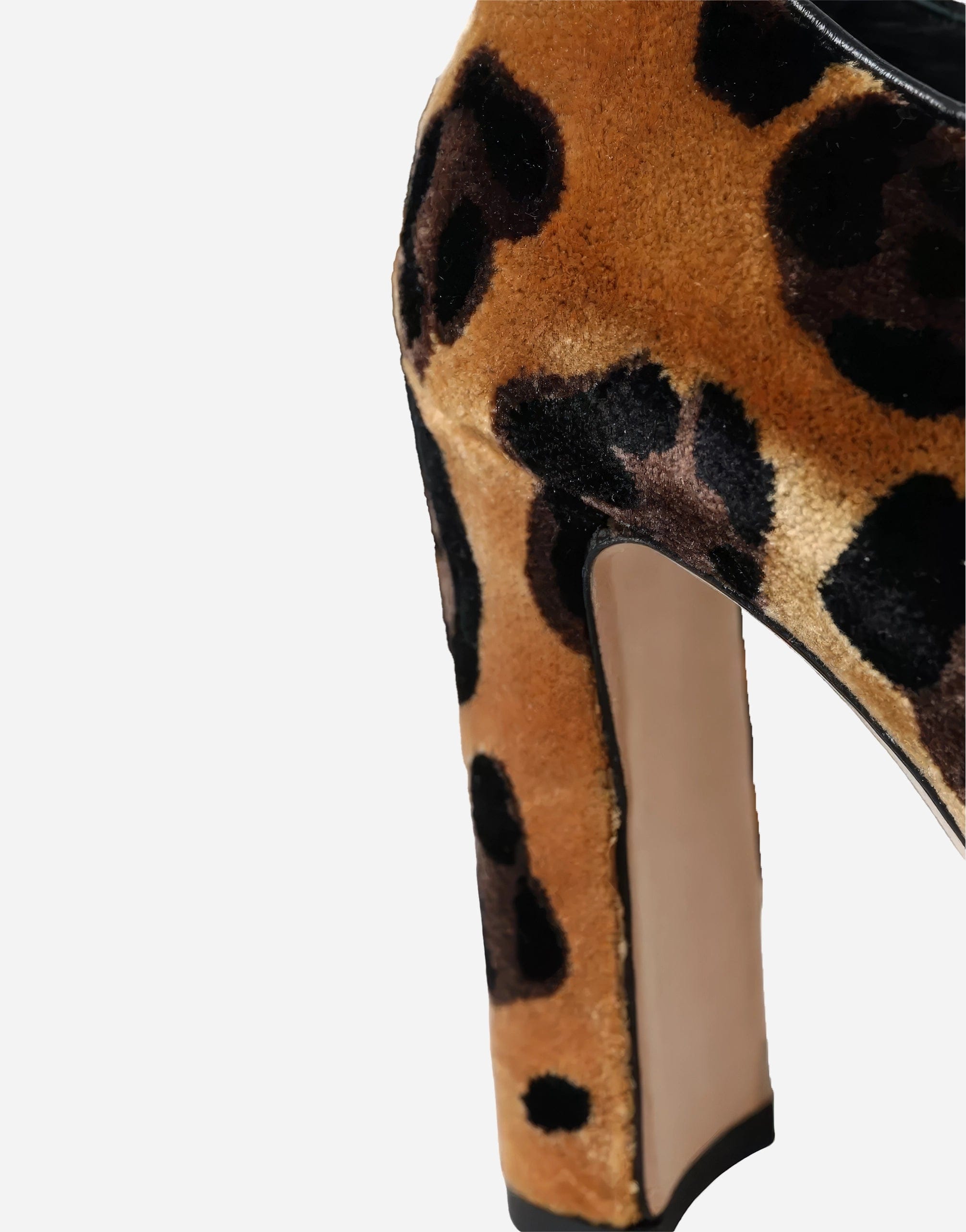 Dolce & Gabbana Brown Leopard Hair Lace Up Booties Shoes