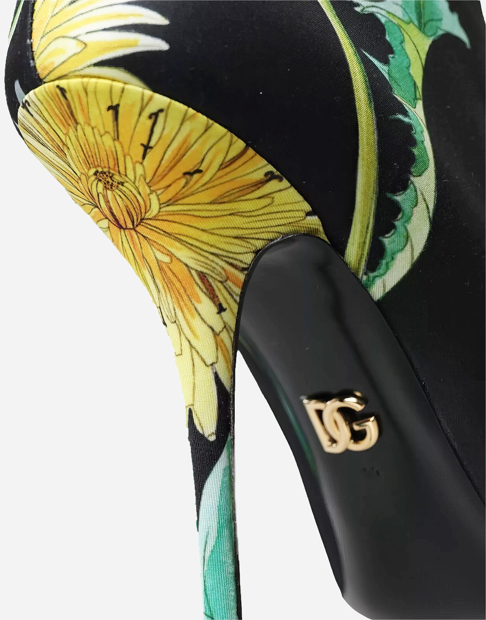 Dolce & Gabbana Black Floral Jersey Stretch Ankle Boots Shoes