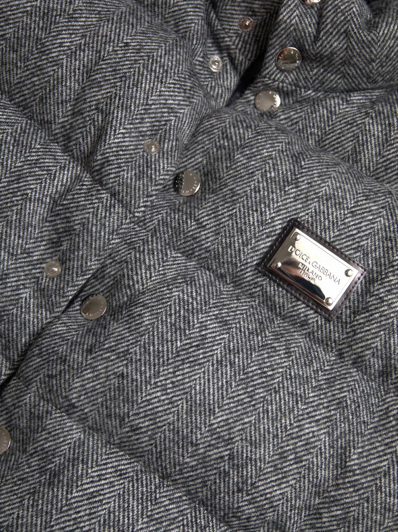 Dolce & Gabbana Herringbone Quilted Gilet Vest