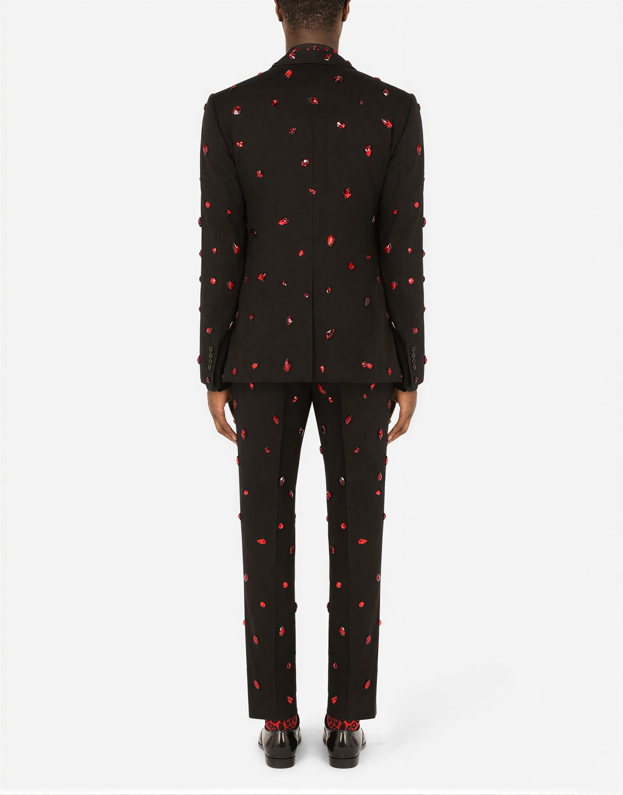 Dolce & Gabbana Completo Sicilia-Fit in lana con strass