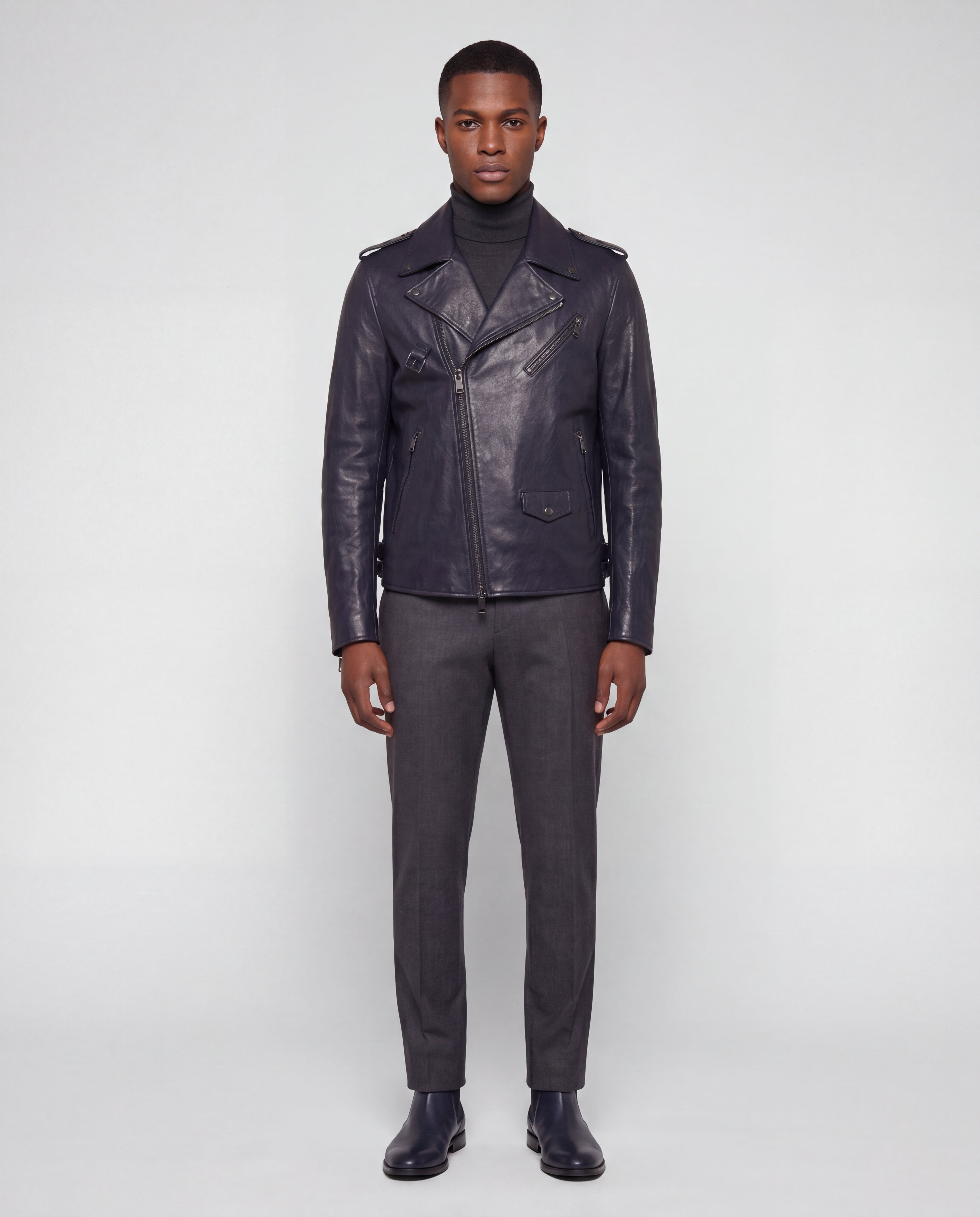 Dolce & Gabbana Leather Biker Jacket - alternate view